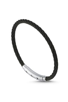 ARES STEEL Siyah Çelik  Bileklik Ayaralanabilir Kilit