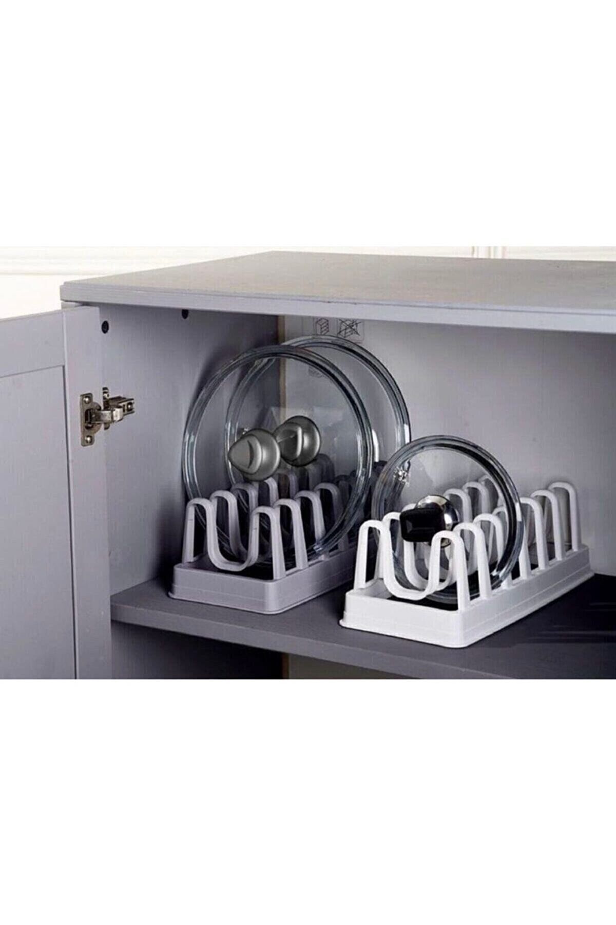 Cookware Lid Organizer 6 Compartment Cookware Lid Organizer