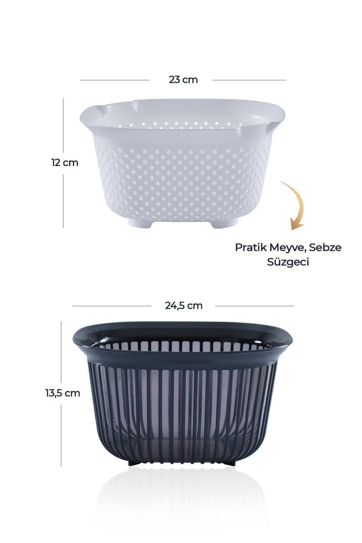 ACAR-Bnm-3958 Acar Linea Set of 3 - Bowl with Mixer and Strainer 4