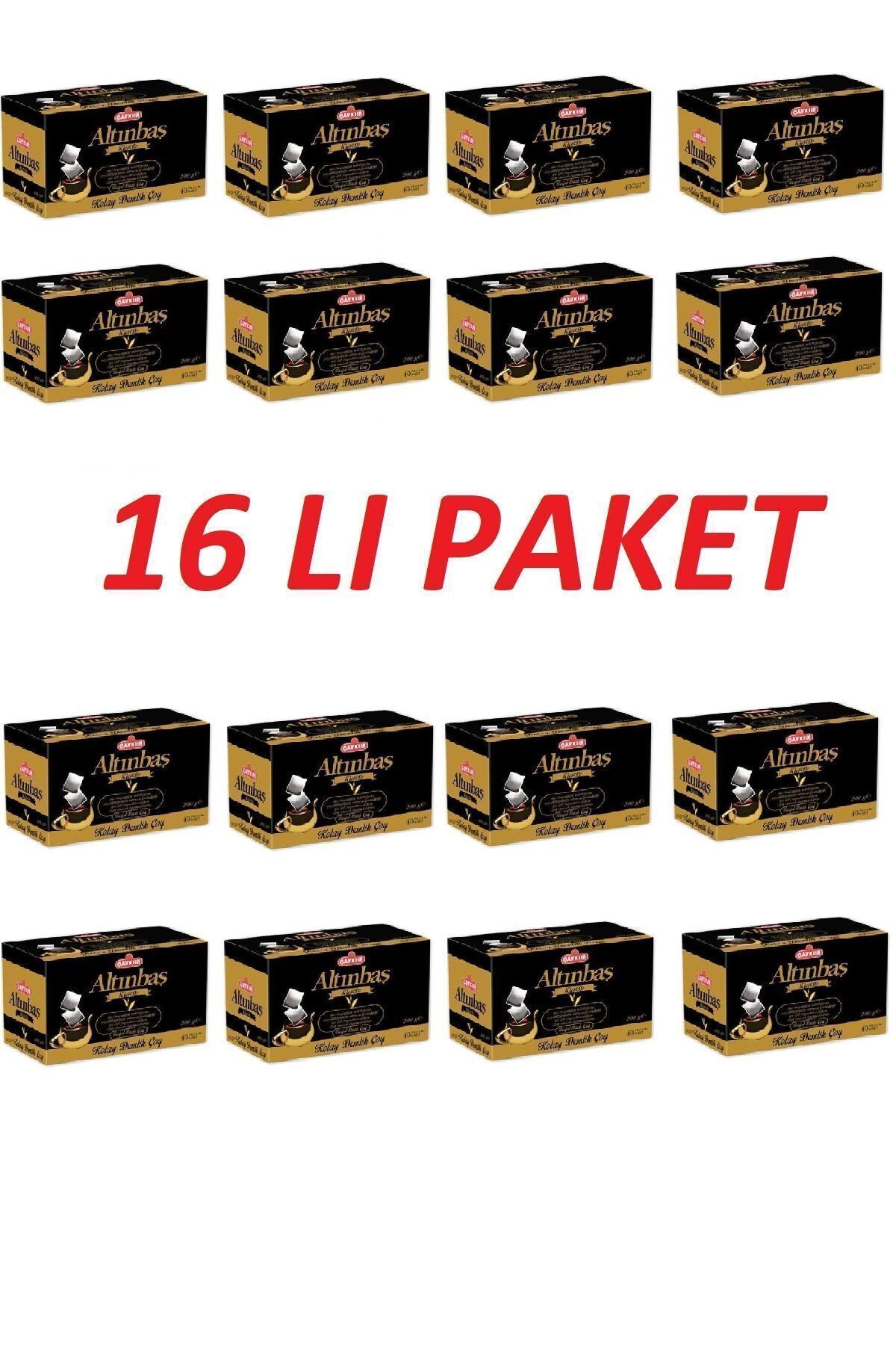 Çaykur Altınbaş Süzen Demlik Poşet Çay (5GRX40)200 gr X 16 Adet