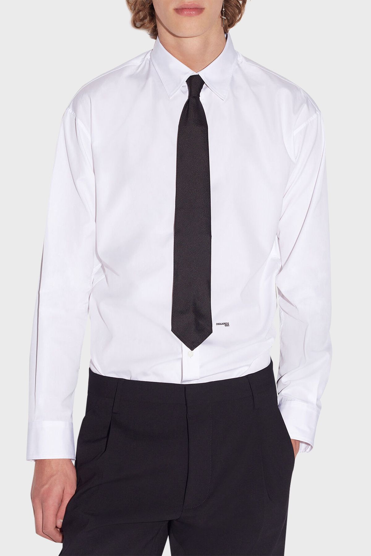 پیراهن 100% پنبه ای منظم با لوگو پیراهن مردانه S74DM0660 S36275 100 DSquared2