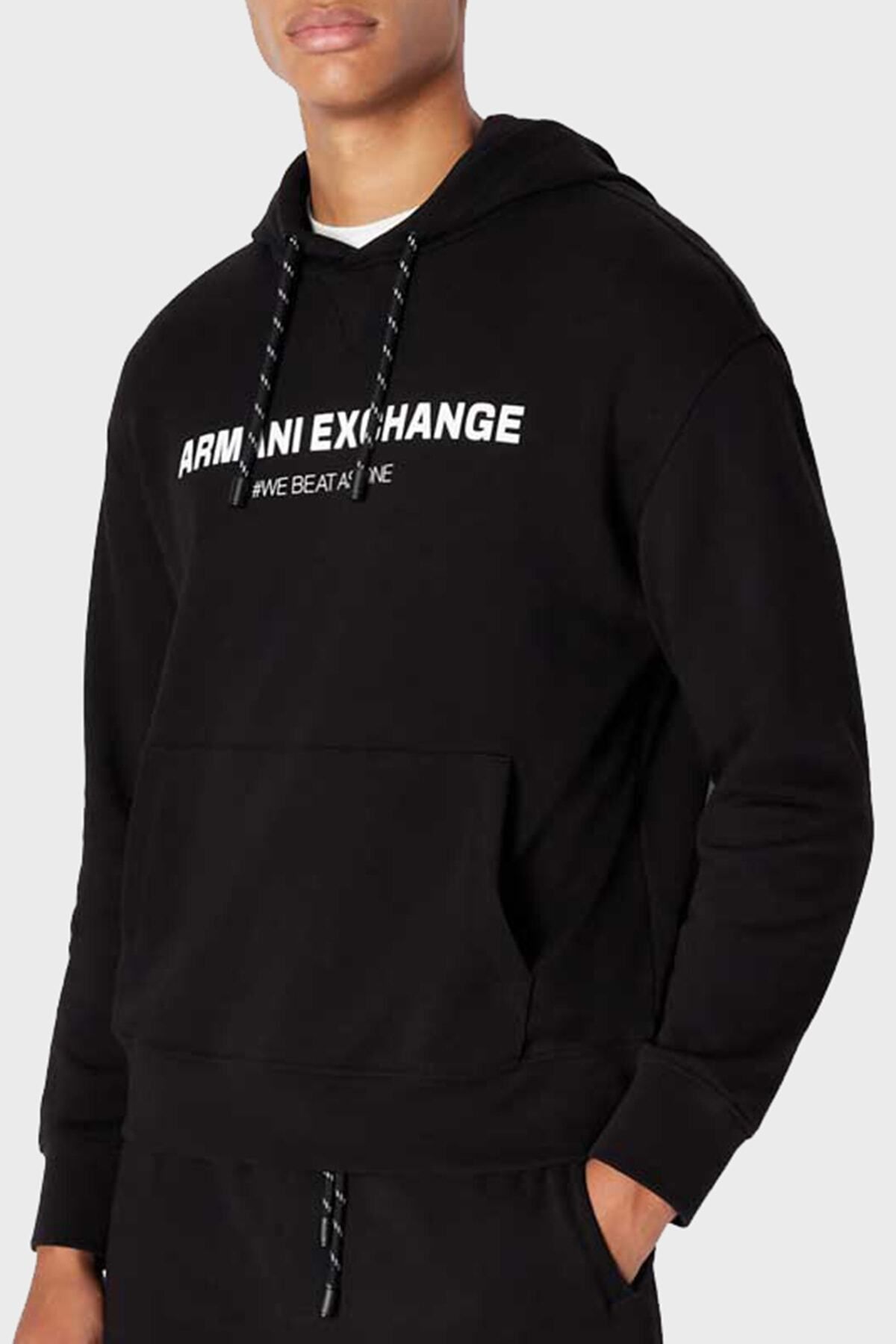 عرقیقه مردانه کلاهدار پنبه ای ارگانیک SWEAT 6RZMHF ZJDGZ 1200 Armani Exchange