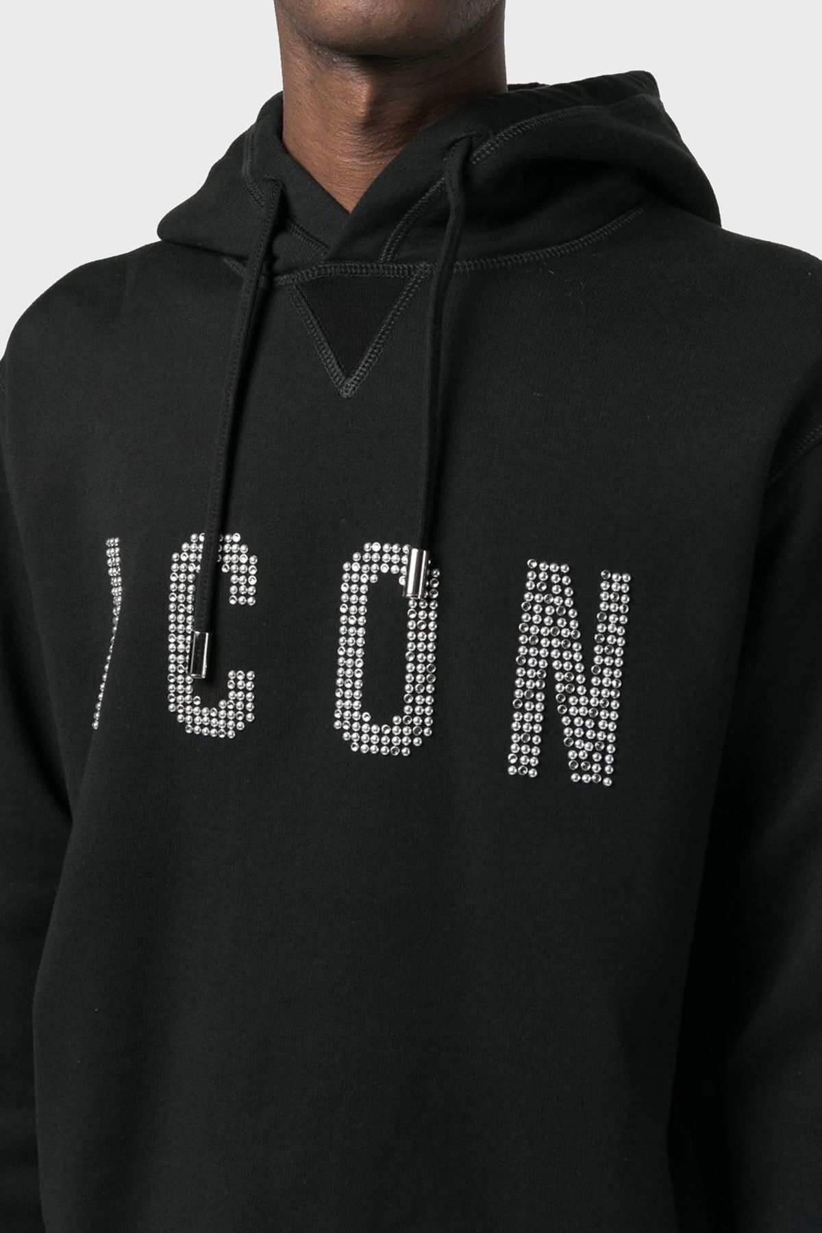 سویشرت مشکی مردانه پنبه به طور منظم متناسب با لباس عرق 900 DSquared2