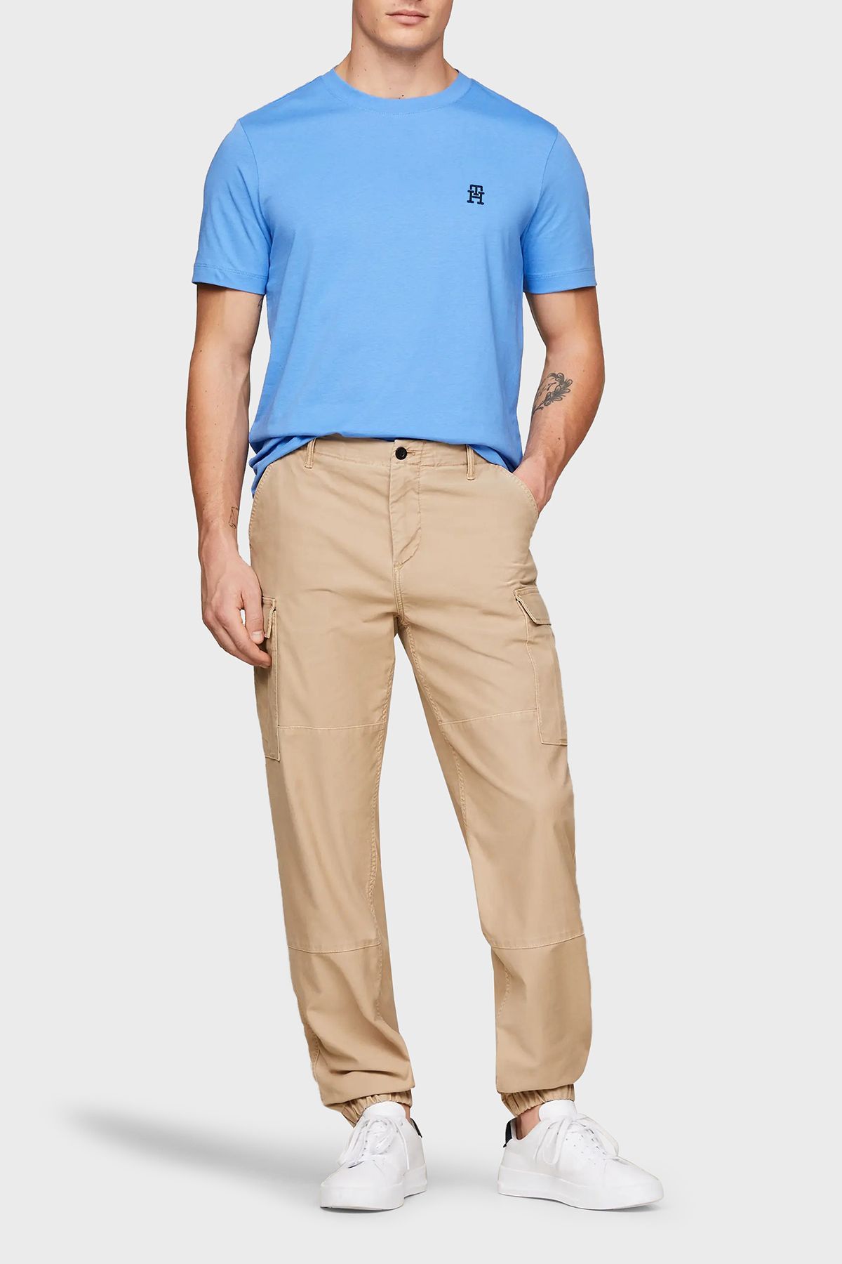 تی شرت مشکی مردانه پیراهن مناسب پنبه ای MW0MW33987 C30 Tommy Hilfiger