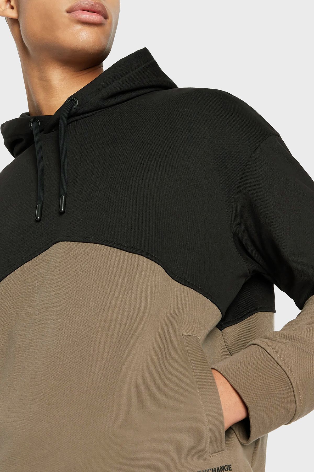 سویشرت مشکی مردانه 100 ٪ پنبه معمولی مناسب عرق 6rzmlb zj4xz 22CF Armani Exchange