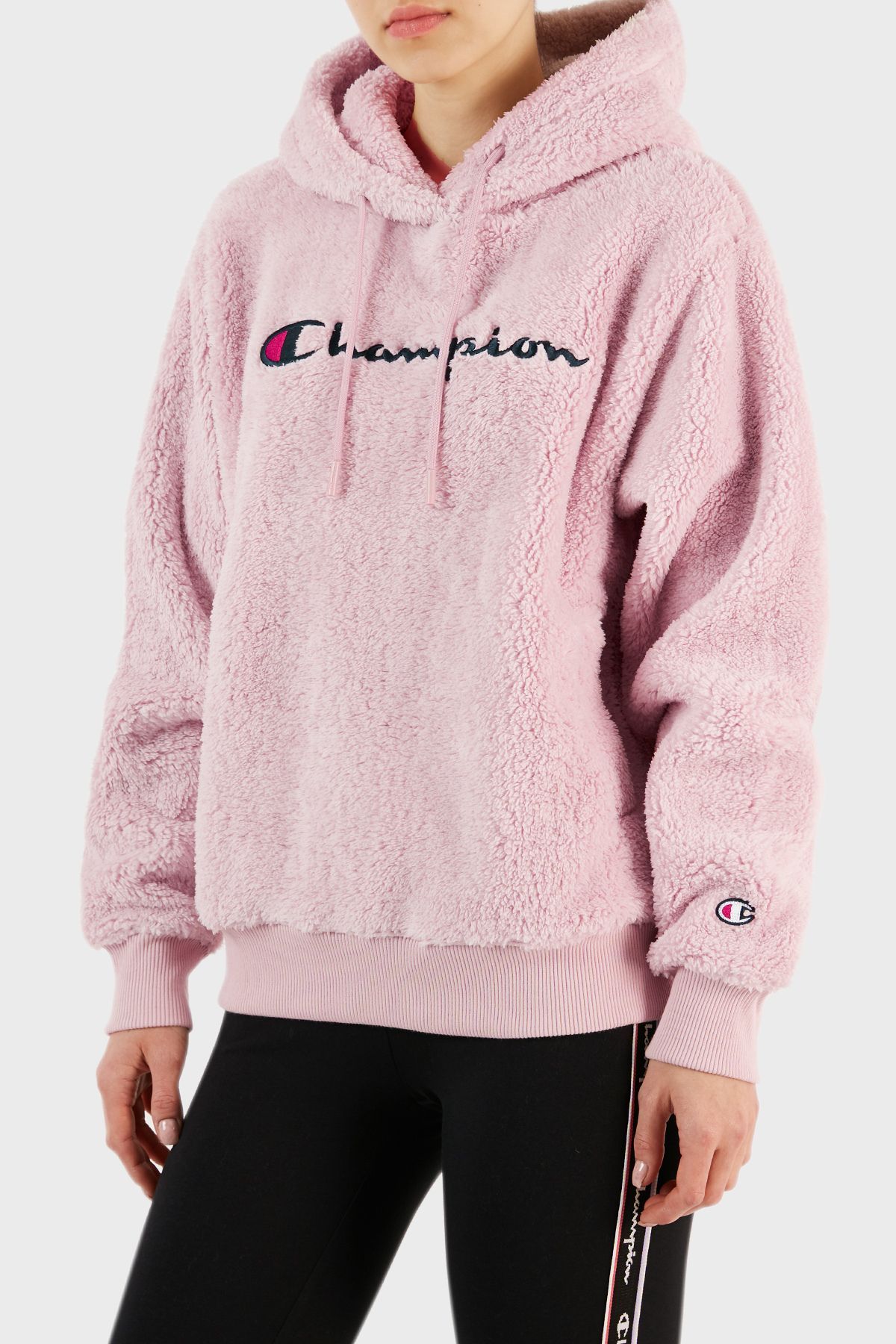 Champion Logo Regular Fit Hooded Polar Teddy Sweat SWEAT 116598 PLMV PS124 Trendyol