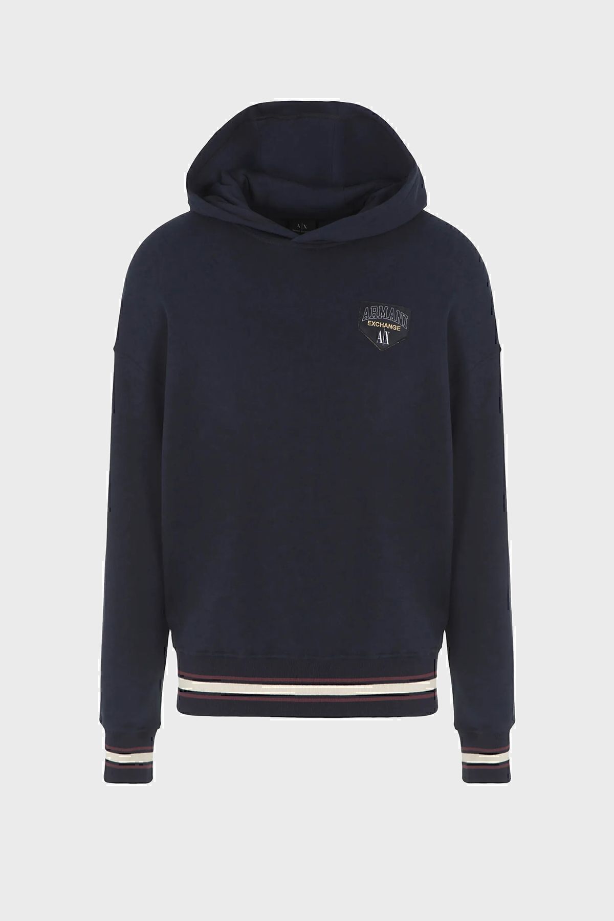 سویشرت آبی مردانه نیش پنبه ای با روکش معمولی مناسب عرق 6rzmjf zjdpz 1510 Armani Exchange