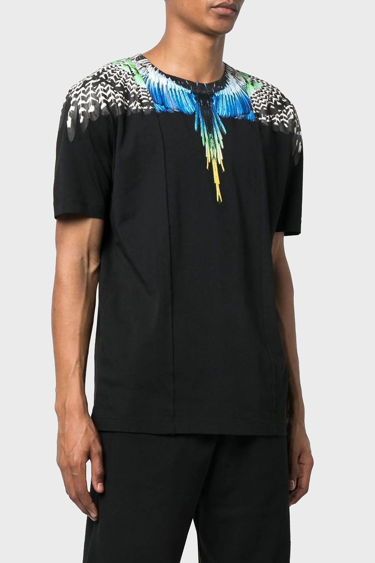 تی شرت مردانه یقه پیراهن معمولی نخی CMAA018S23JER0061009 Marcelo Burlon