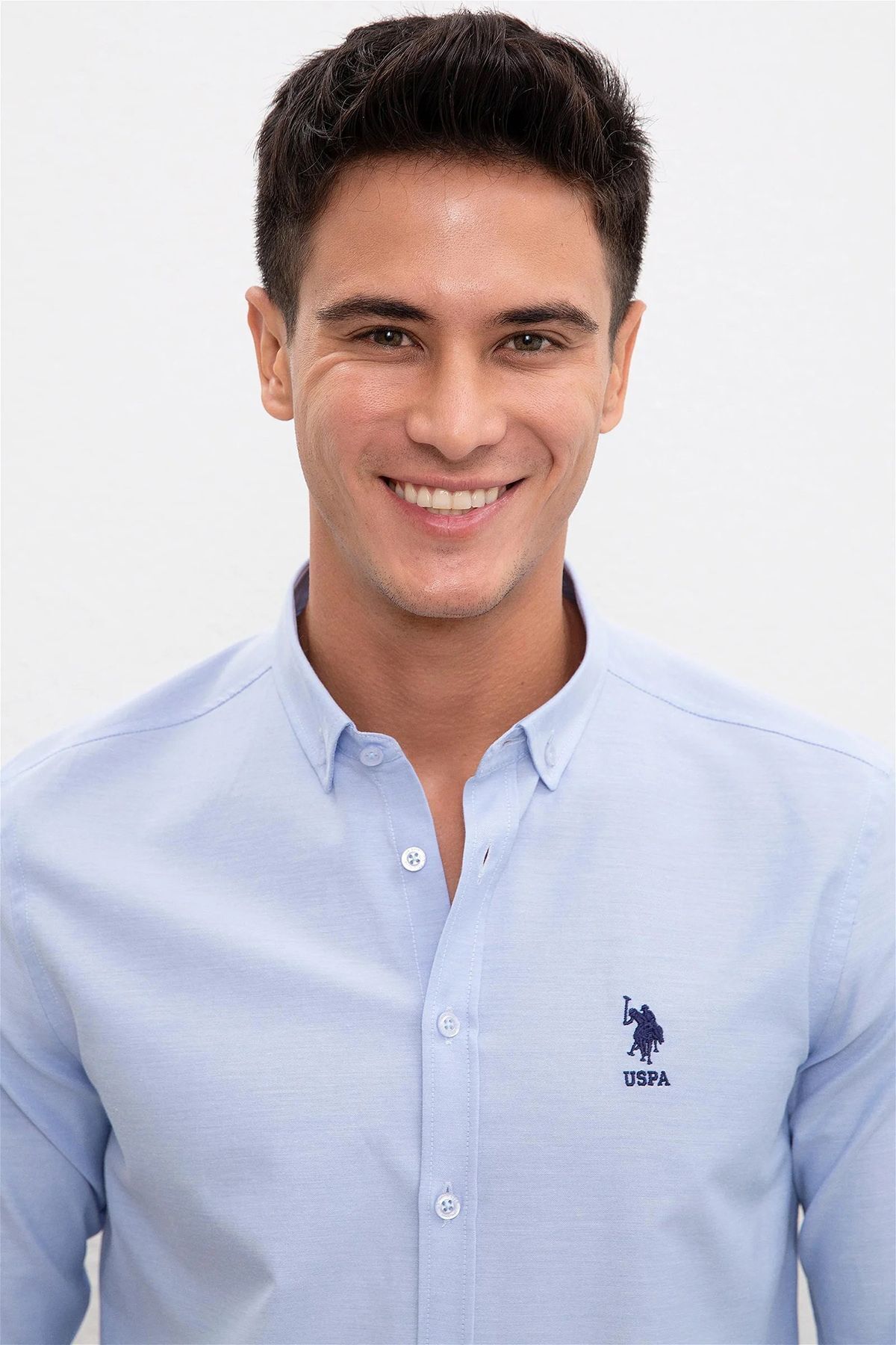 پیراهن مردانه آبی یو اس پولو | G081GL0041829634 اورجینال - تصویر 2