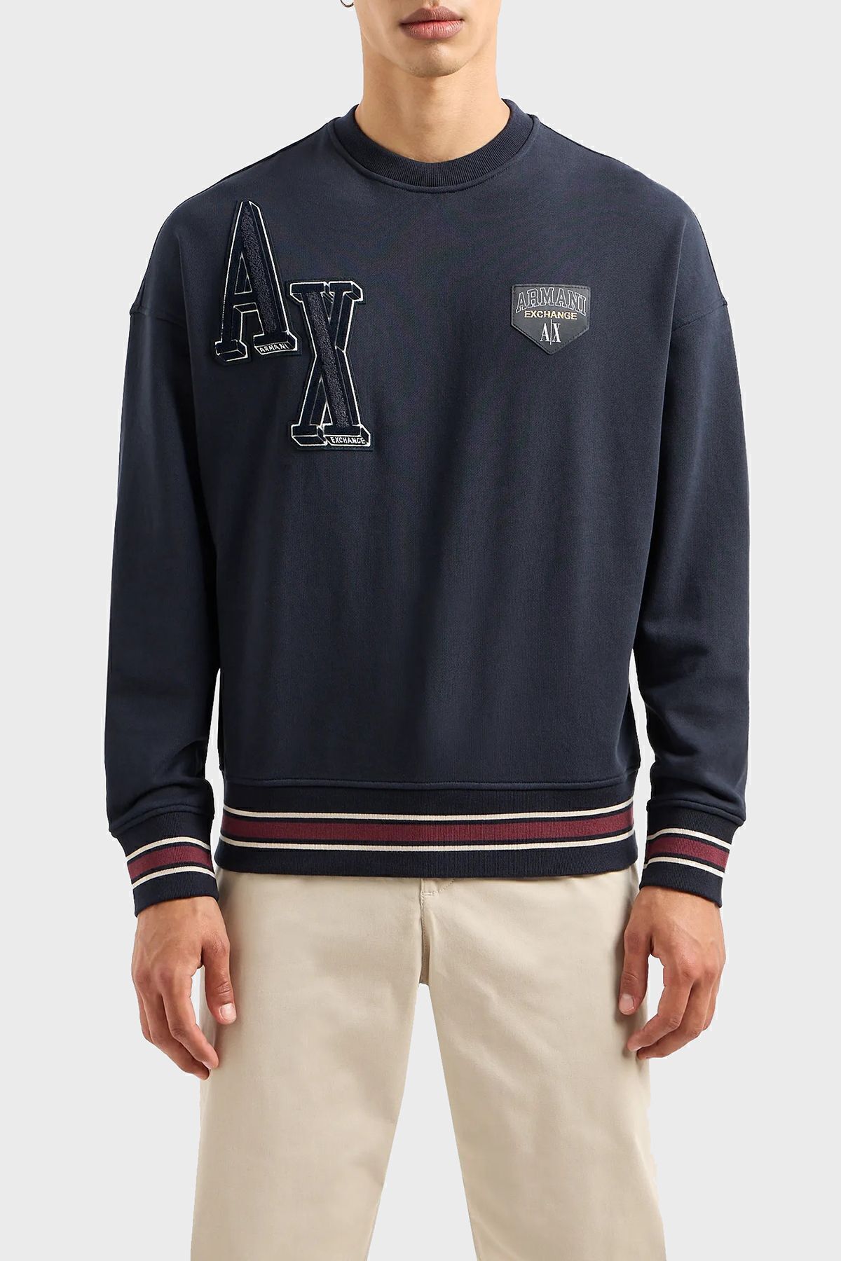 عرق یقه مردانه کتون Regular Fit Crew SWEAT 6RZMJE ZJDPZ 1510 Armani Exchange