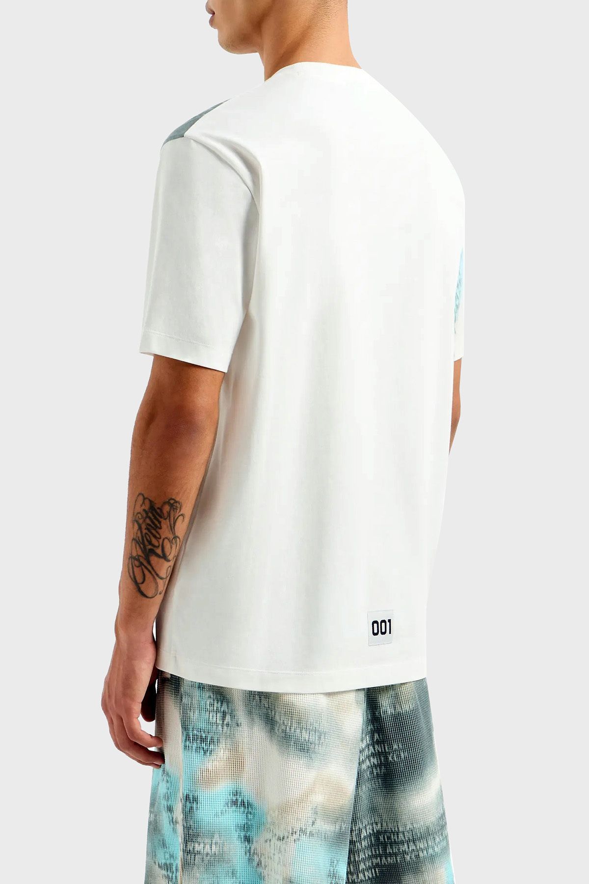 تی شرت سفید مردانه پنبه تناسب دوچرخه یقه پیراهن 3dzmln zj9jz 51ar Armani Exchange