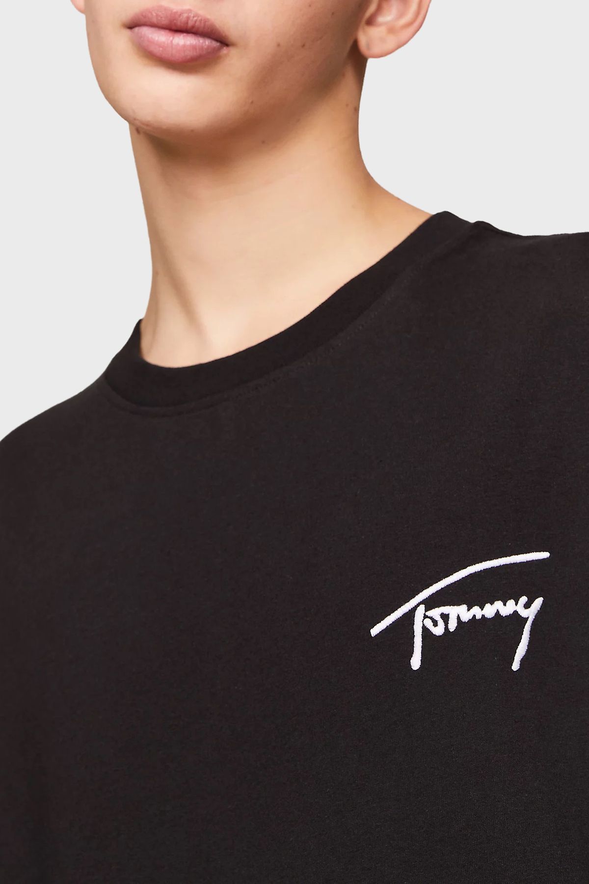 تی شرت مشکی مردانه پیراهن مناسب پنبه ای DM0DM17994 BDS Tommy Jeans
