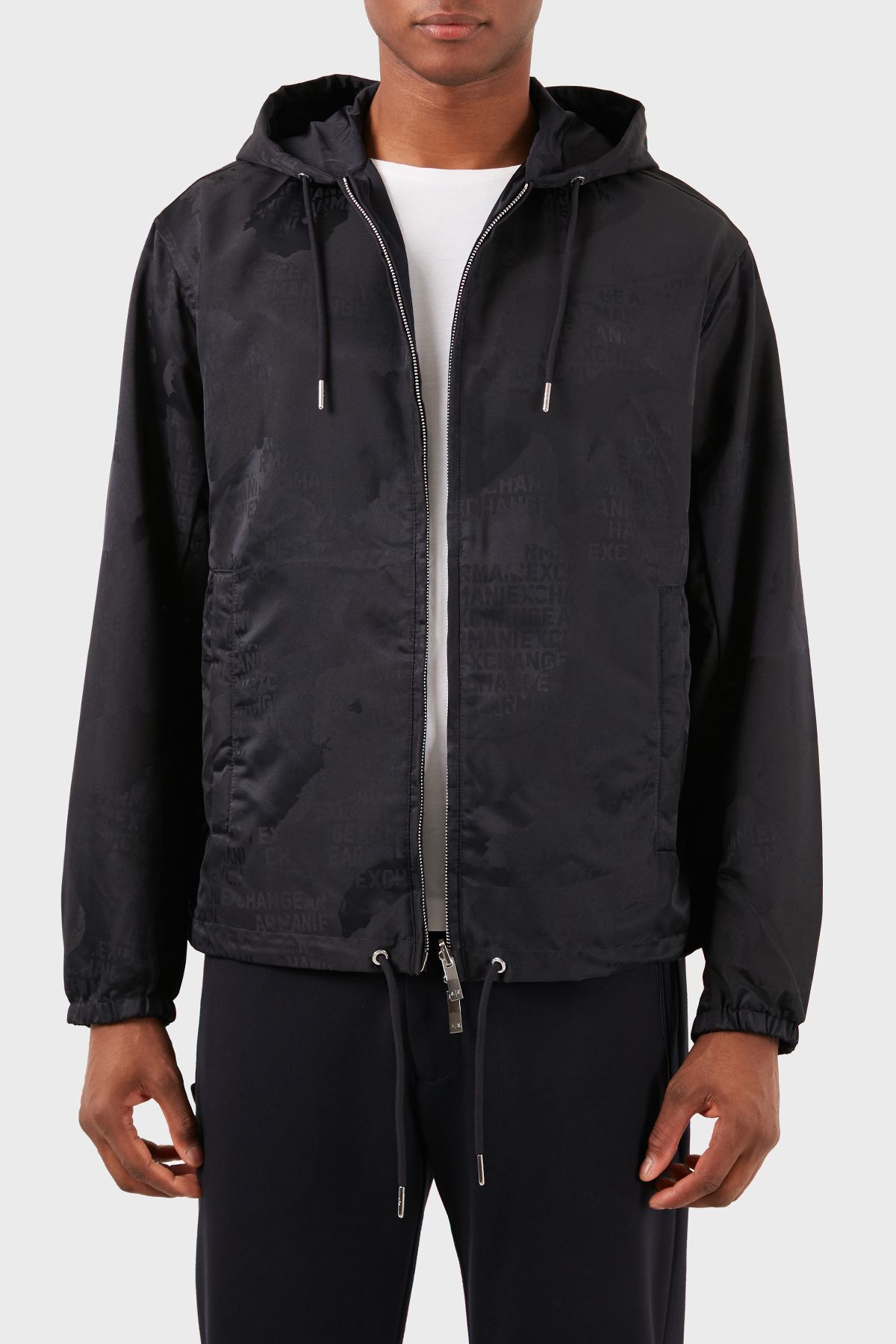 کت مردانه کلاهدار دو طرفه معمولی کت 3DZBL5 ZN3HZ 55JP Armani Exchange