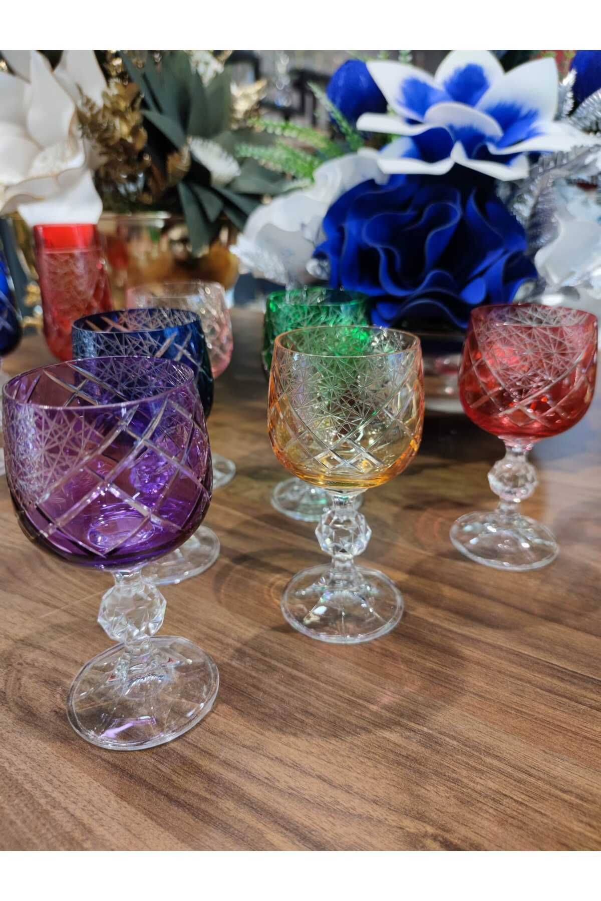PANDORANINKUTUSU BOHEMİA CRİSTAL YILDIZ DESEN KAHVE YANI SU BARDAĞI 150 CC - 3