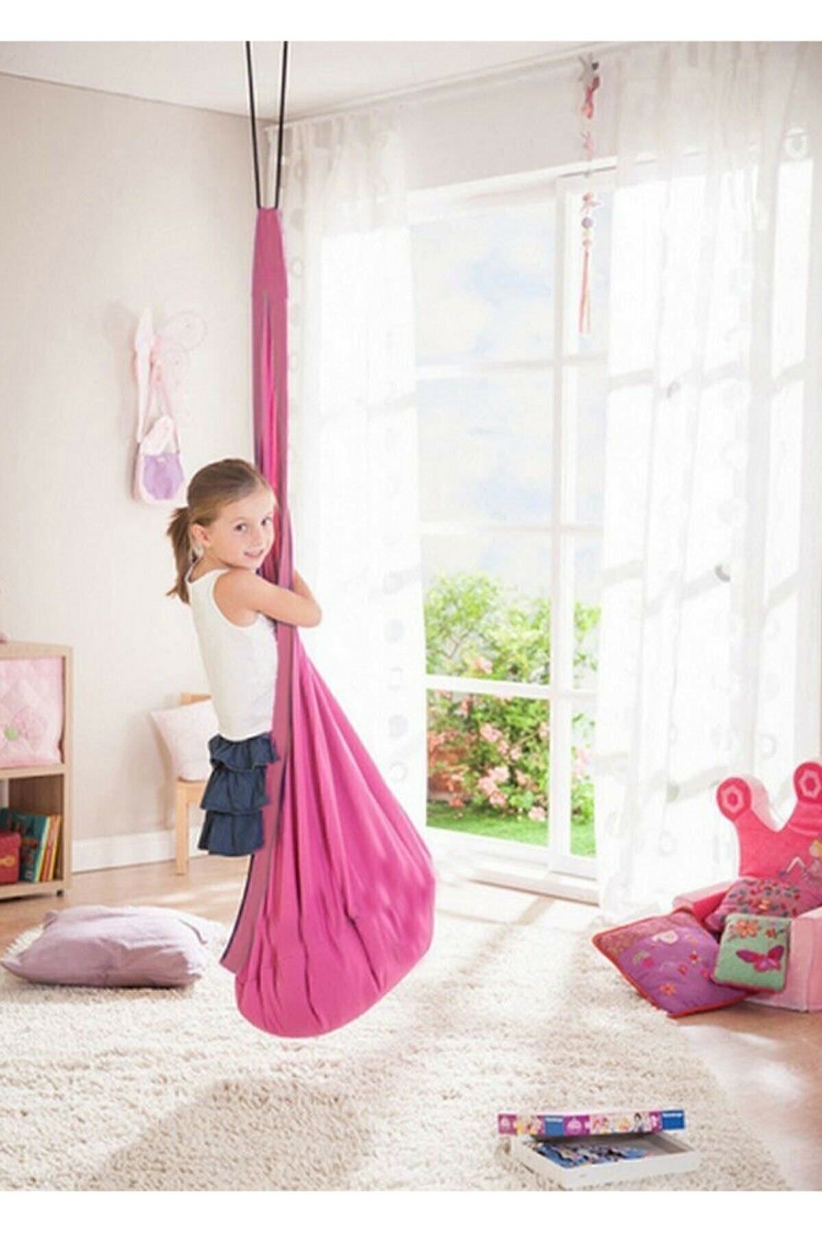 Bundera-Lora Kangaroo Baby Hammock Cradle Ceiling Hanging Swing Adult And Child Swing Hammock Fuchsia 3