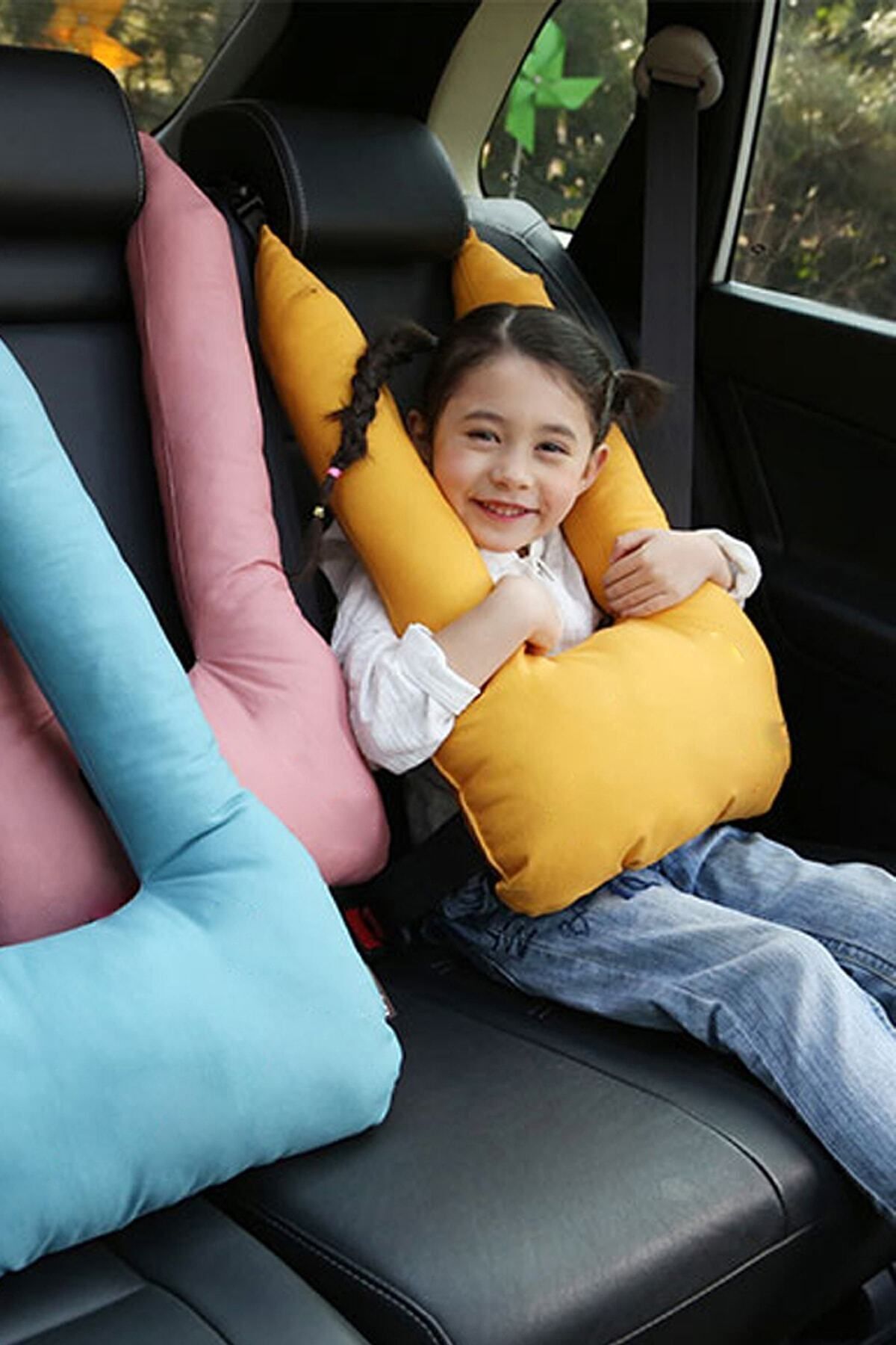 Bundeba-Pillow Gray Child Safety Belt Pillow Auto Safety Belt 2