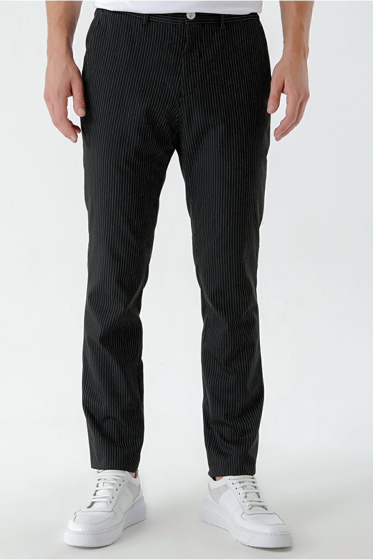 شلوار پارچه ای مشکی مردانه 'S SLIM FIT اورجینال Morven