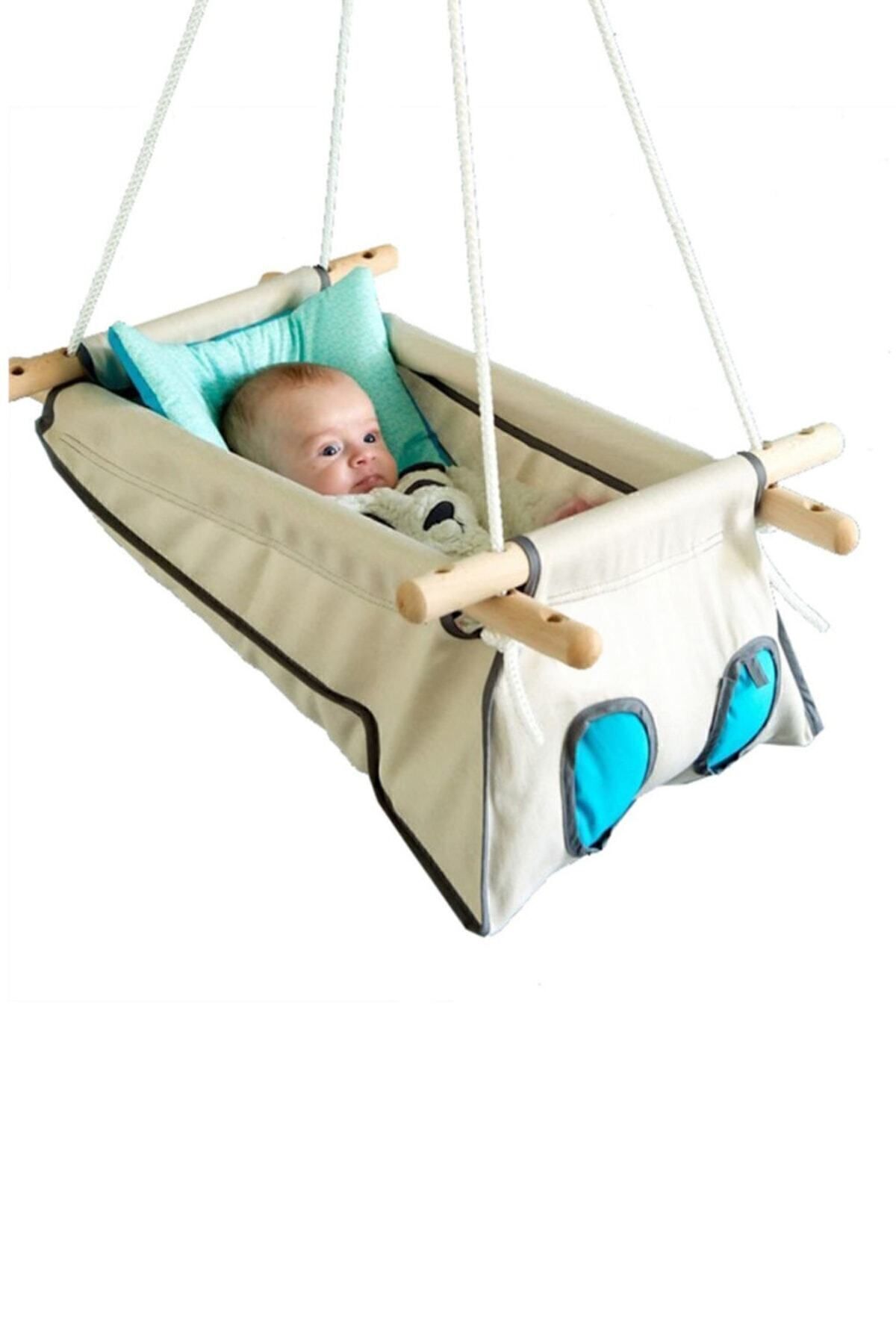 Bundera Savana Bebek Hoppala Mavi Bebek Hamak Beşik Yürüteç Tavana Asılan Yaylı Zıpzıp Çocuk Salıncak fotoğrafı 5 (önizleme)
