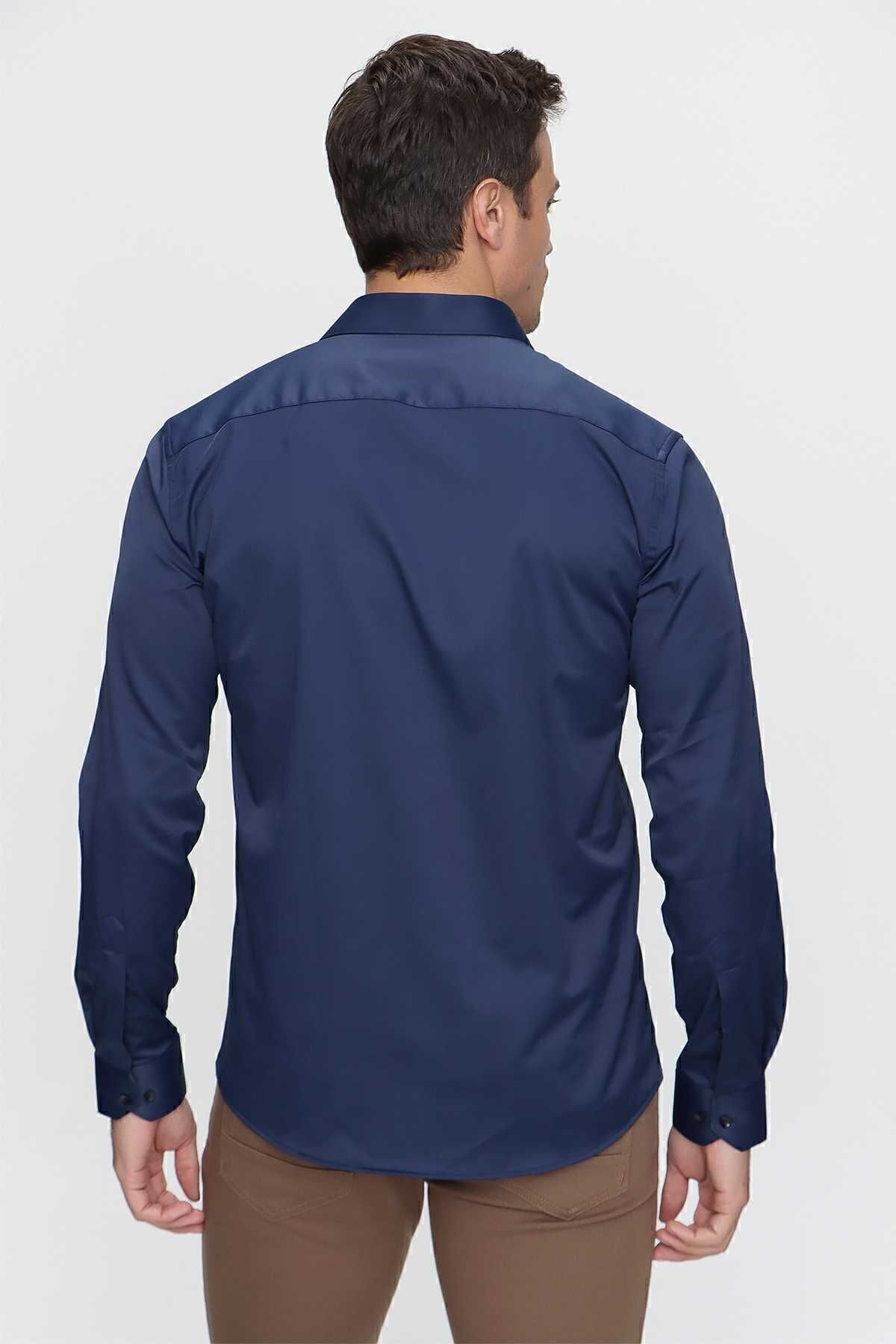 Men's Long Sleeve Nailhead Easy Care Shirt - Mediterranean Blue main image 0