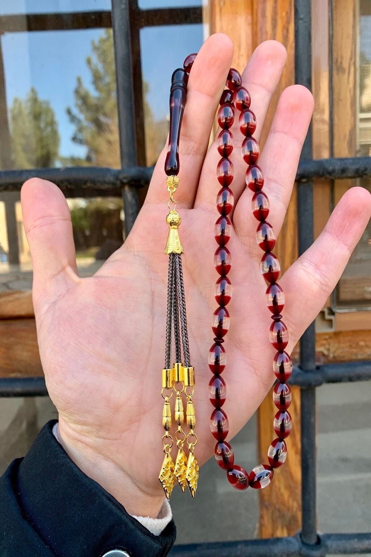 Male Red Plastered Powder Amber Rosary