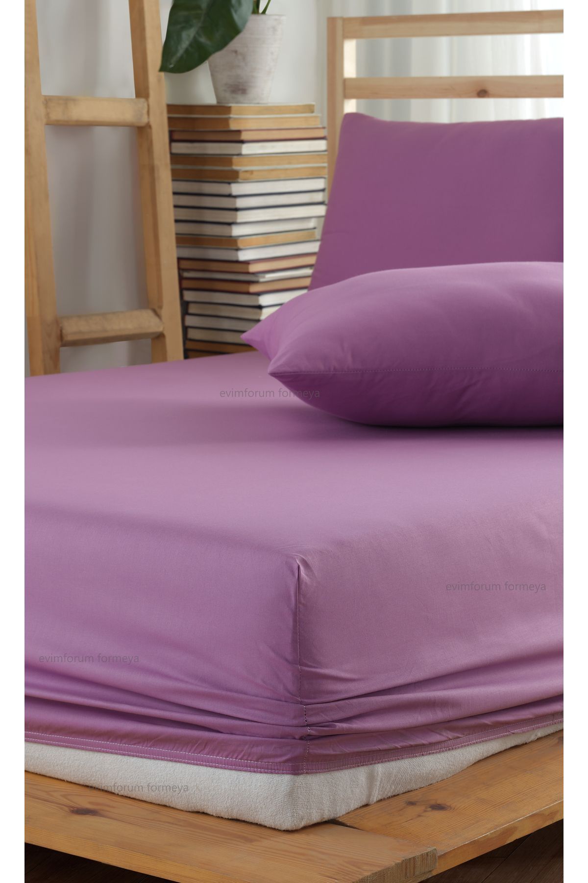 Formeya-Fitted Sheet Set with Cotton Pillow Case Ranforce Fabric 5 Different Sizes 2