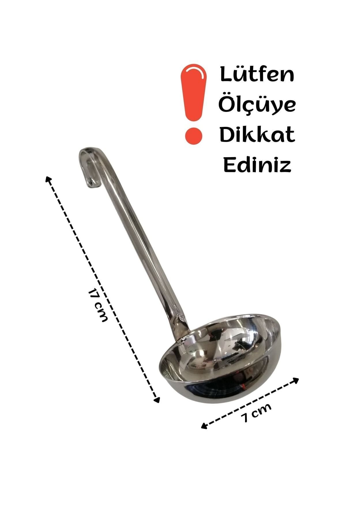 Özfiliz Mağaza Ekipmanları-2 Pieces Stainless Chrome Ladle - for Food and Jam Honey Molasses 2