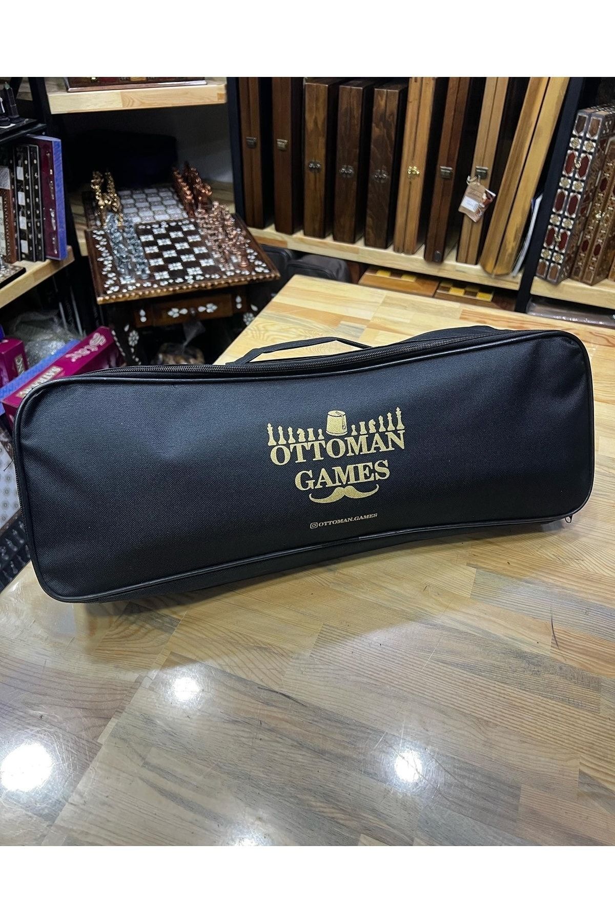 OTTOMAN GAMES Oval Ahşap Ceviz Okey Takımı