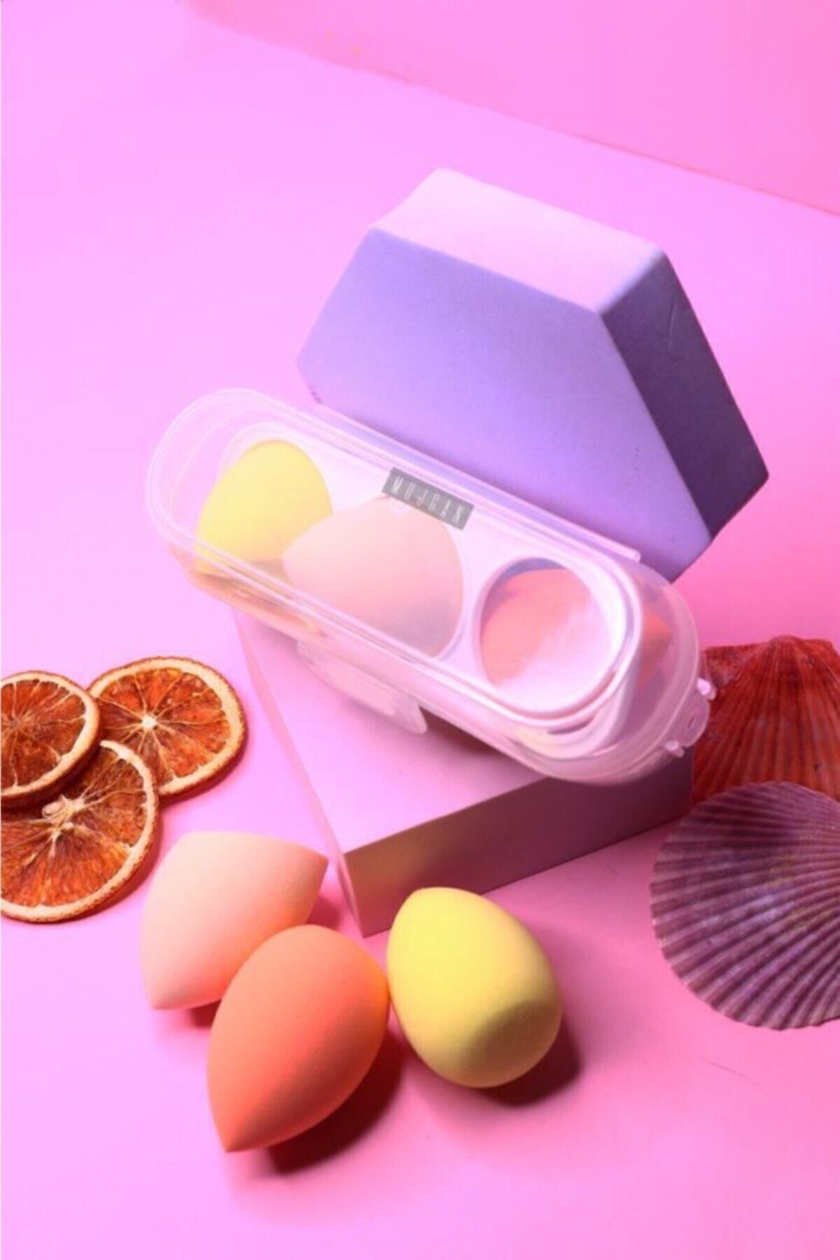 MUJGAN 3'lü Standlı Makyaj Süngeri Seti