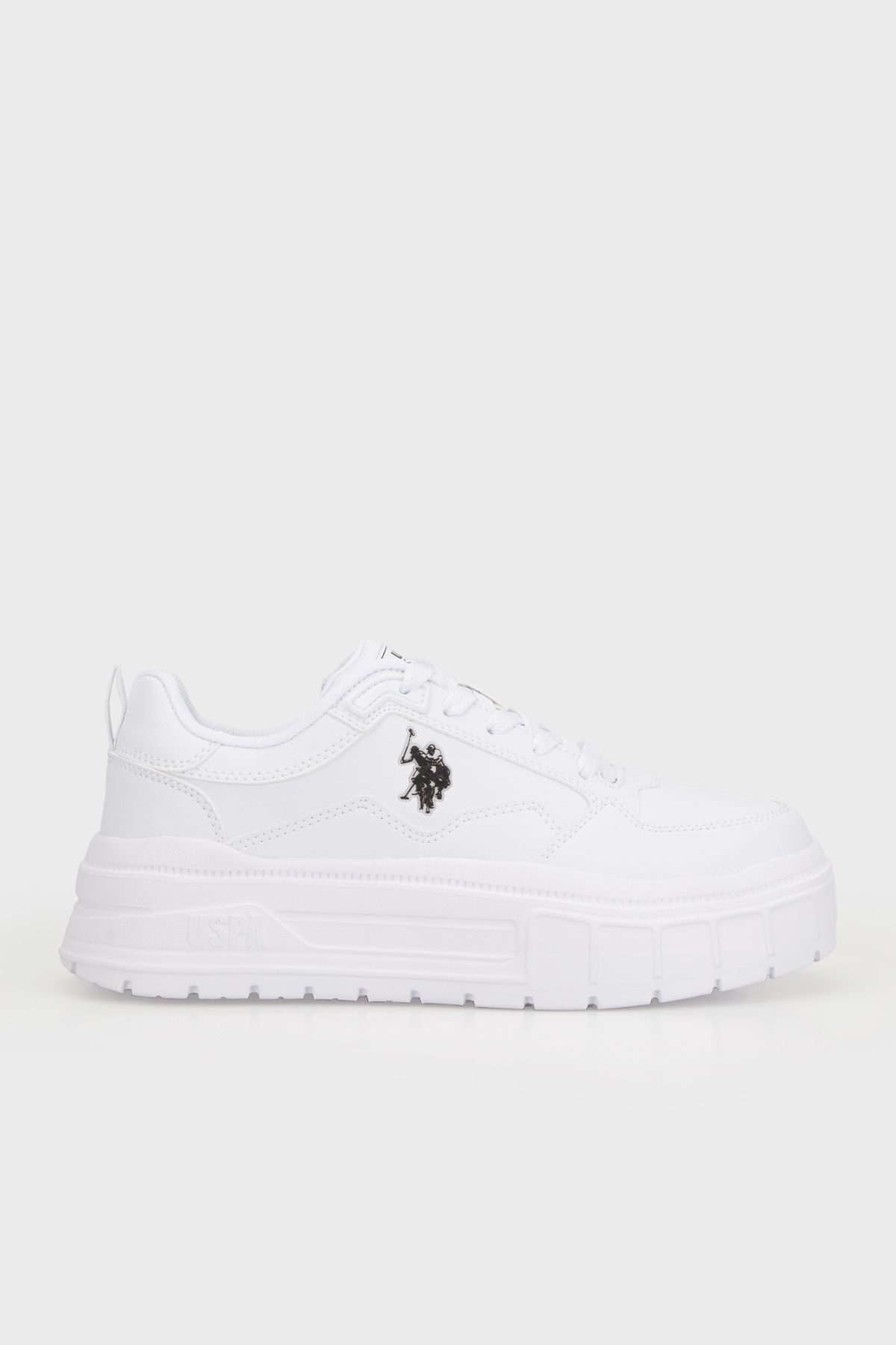 اسنیکر سفید زنانه پایه. کفش ورزشی پایه ضخیم SOPRANO 4FX U.S. Polo Assn.