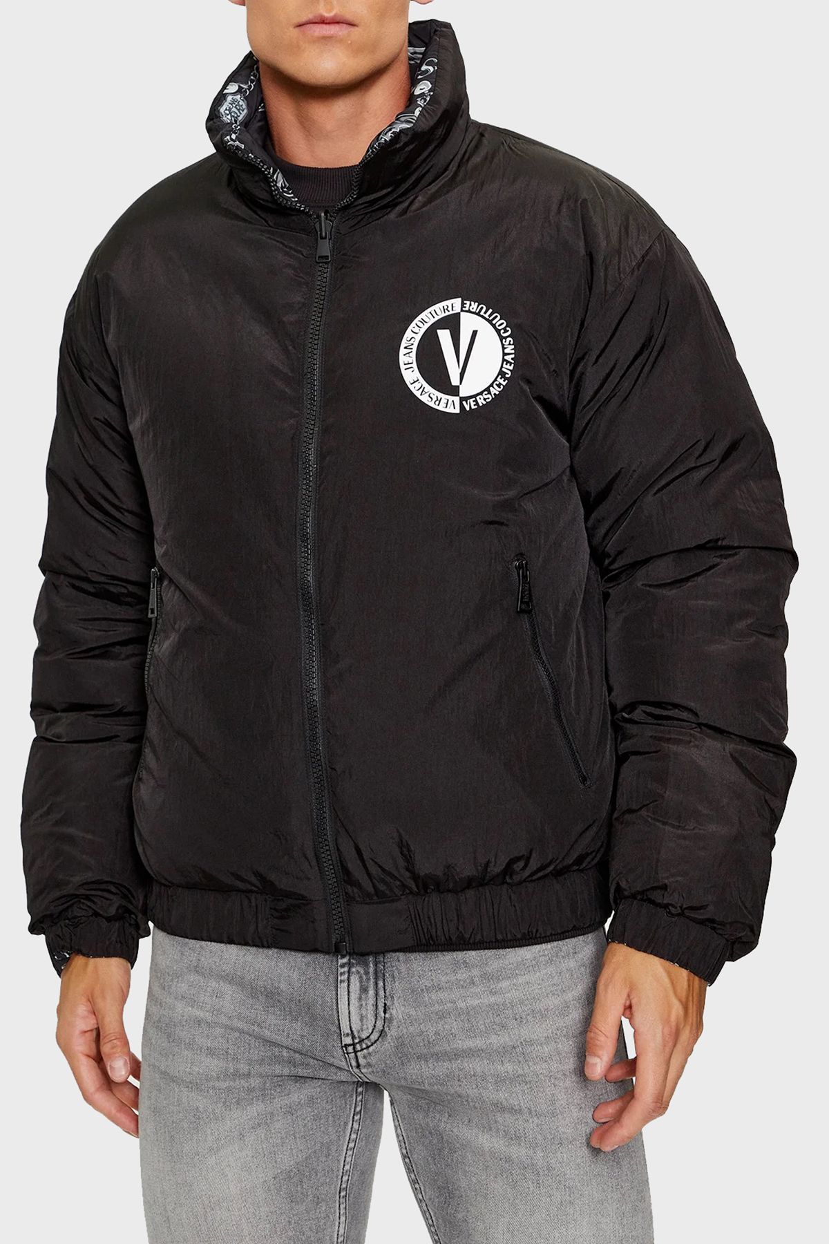 VERSACE フェイクファーコート ３４/４８ ぽ