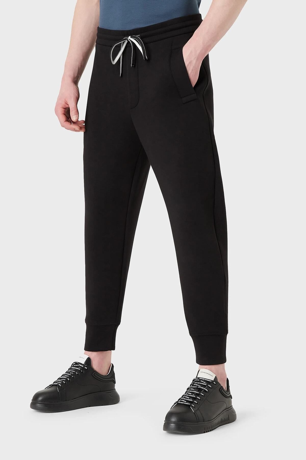 لوگو کمربند الاستیک شلوار جاگر با تناسب معمولی شلوار مردانه 8n1p92 1jhsz 099 Emporio Armani