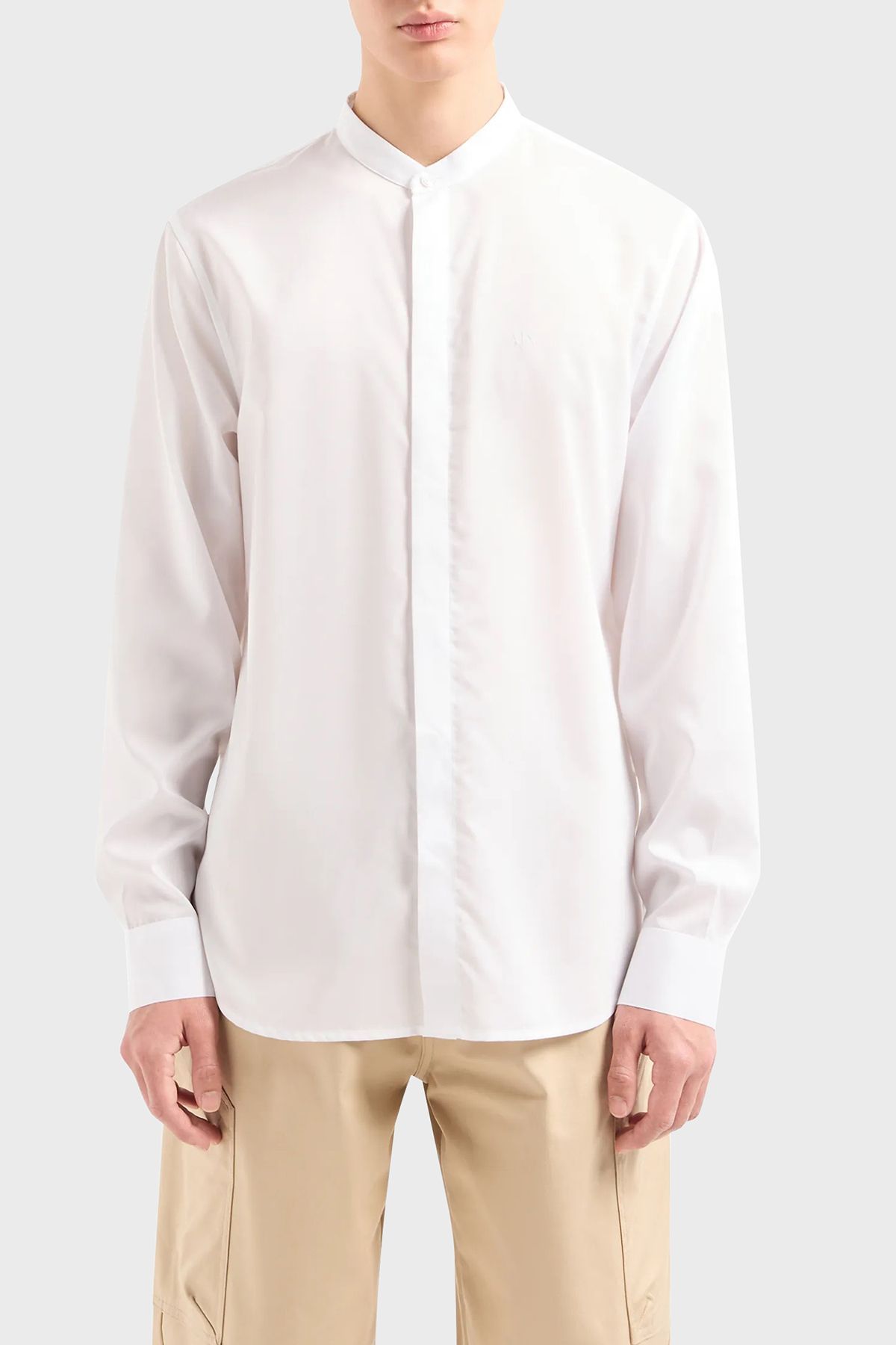 پیراهن / بلوز دکمه دار سفید مردانه یقه غالب 3DZC19 ZN4CZ 1100 Armani Exchange