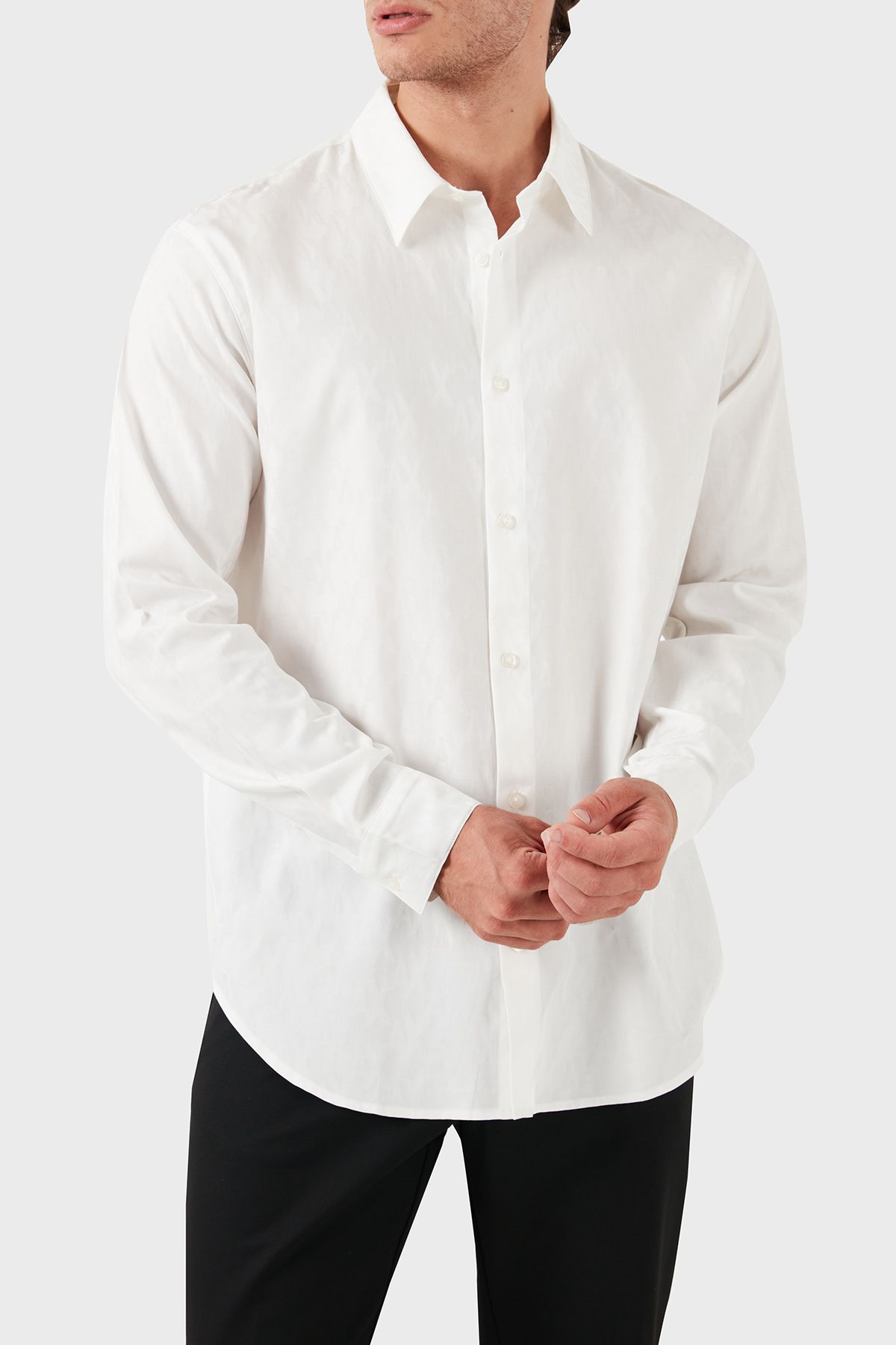 Armani Exchange-Мъжка памучна риза с нормална кройка - 6DZCL1 ZN5XZ 1116 3