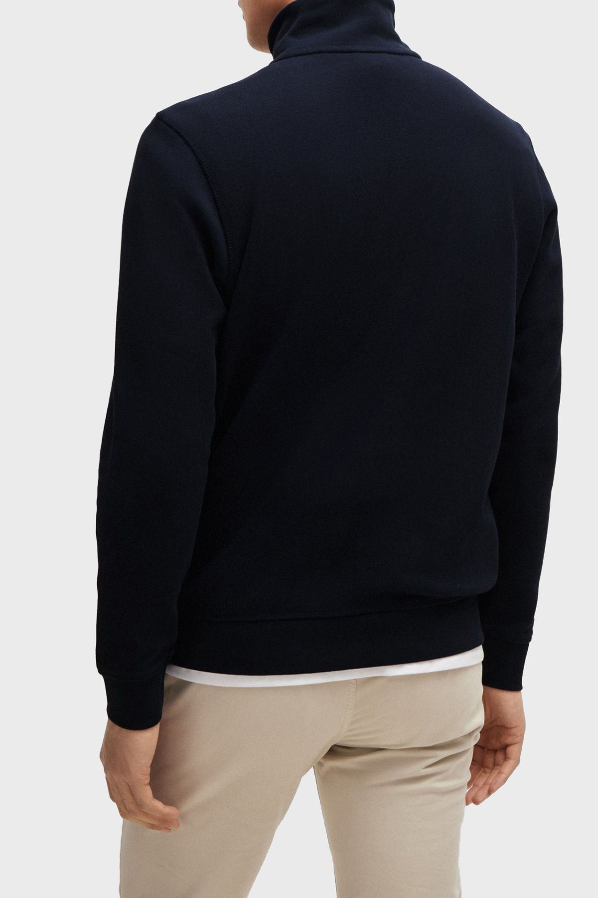 سویشرت مردانه آبی سرمه ای باس | 50468926 404 اورجینال - تصویر 3