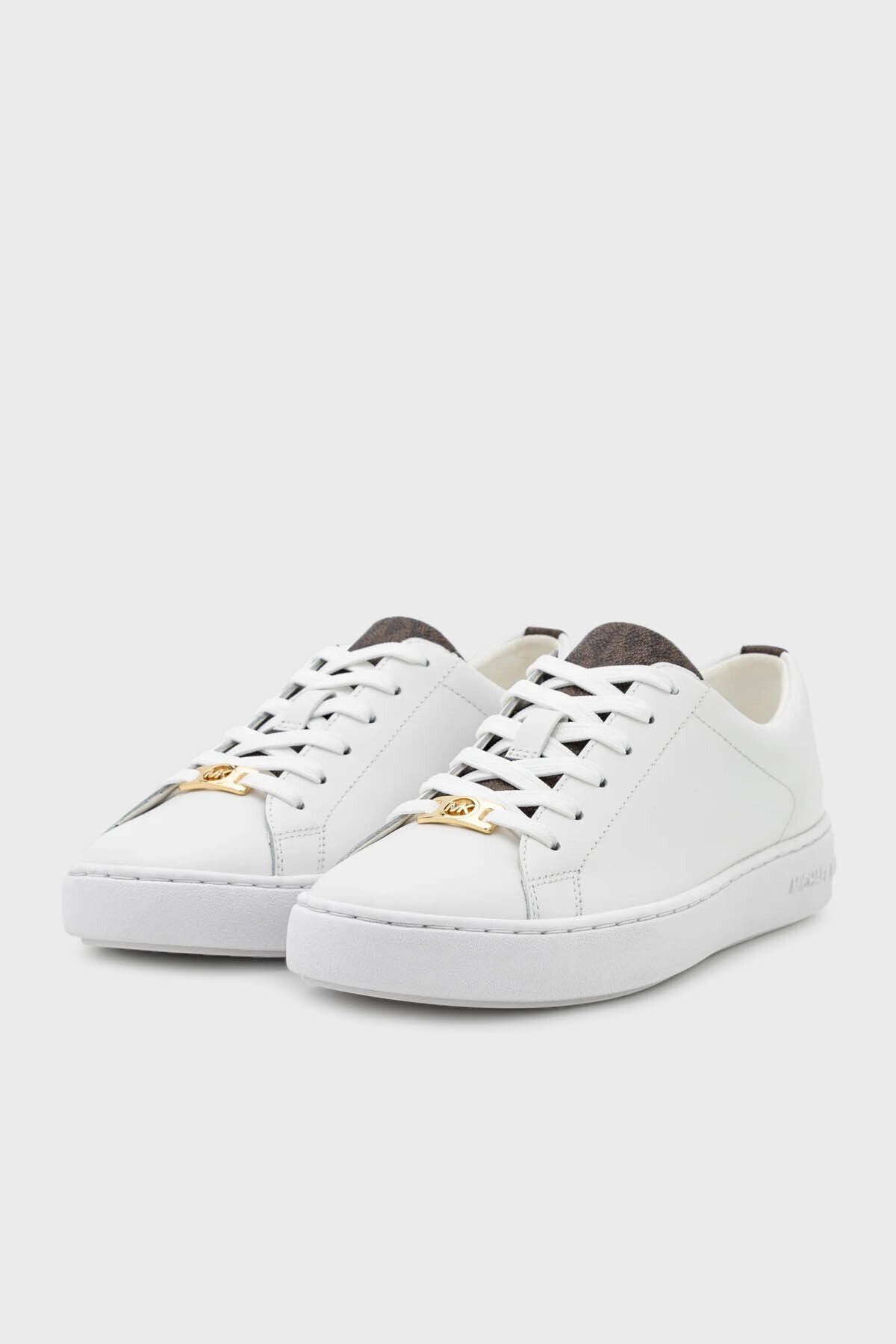 スニーカー Michael Kors Woman Sneakers White 43R4HYFS2L 740 Michael Kors womens pale gold hayes lace up trainers