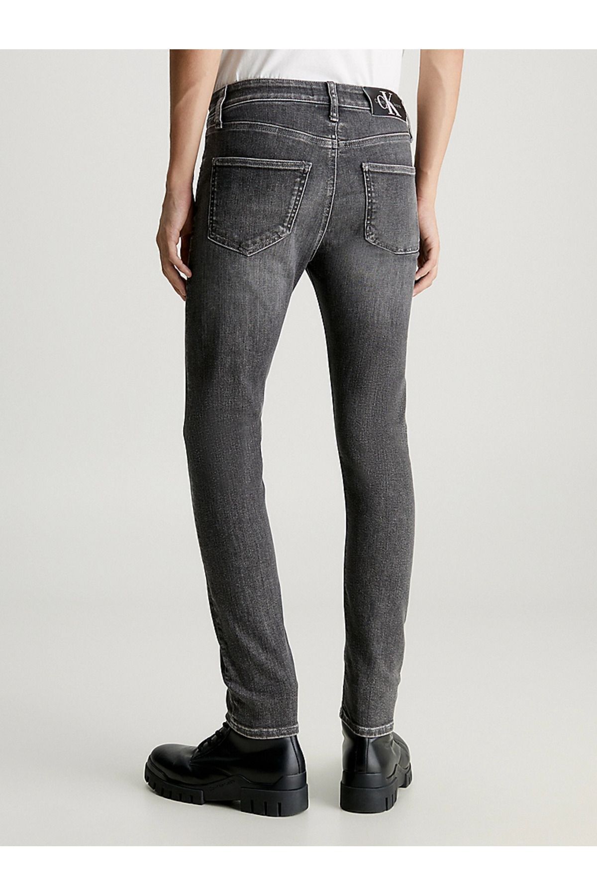 شلوار جین مردانه پارچه کمر نرمال مدل مسطح آبی J30J324199 1BZ Calvin Klein