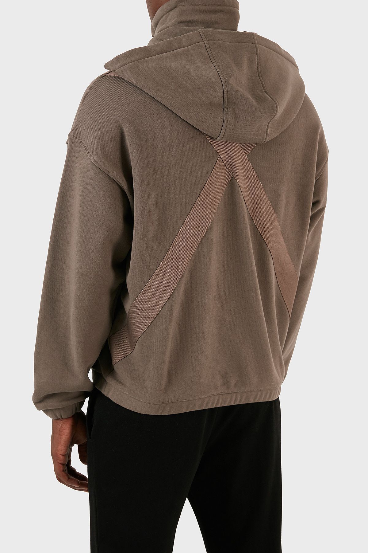 SWEAT مردانه SWEAT 6R1ME6 1JWPZ 044 نیم زیپ کلاهدار نخی Emporio Armani