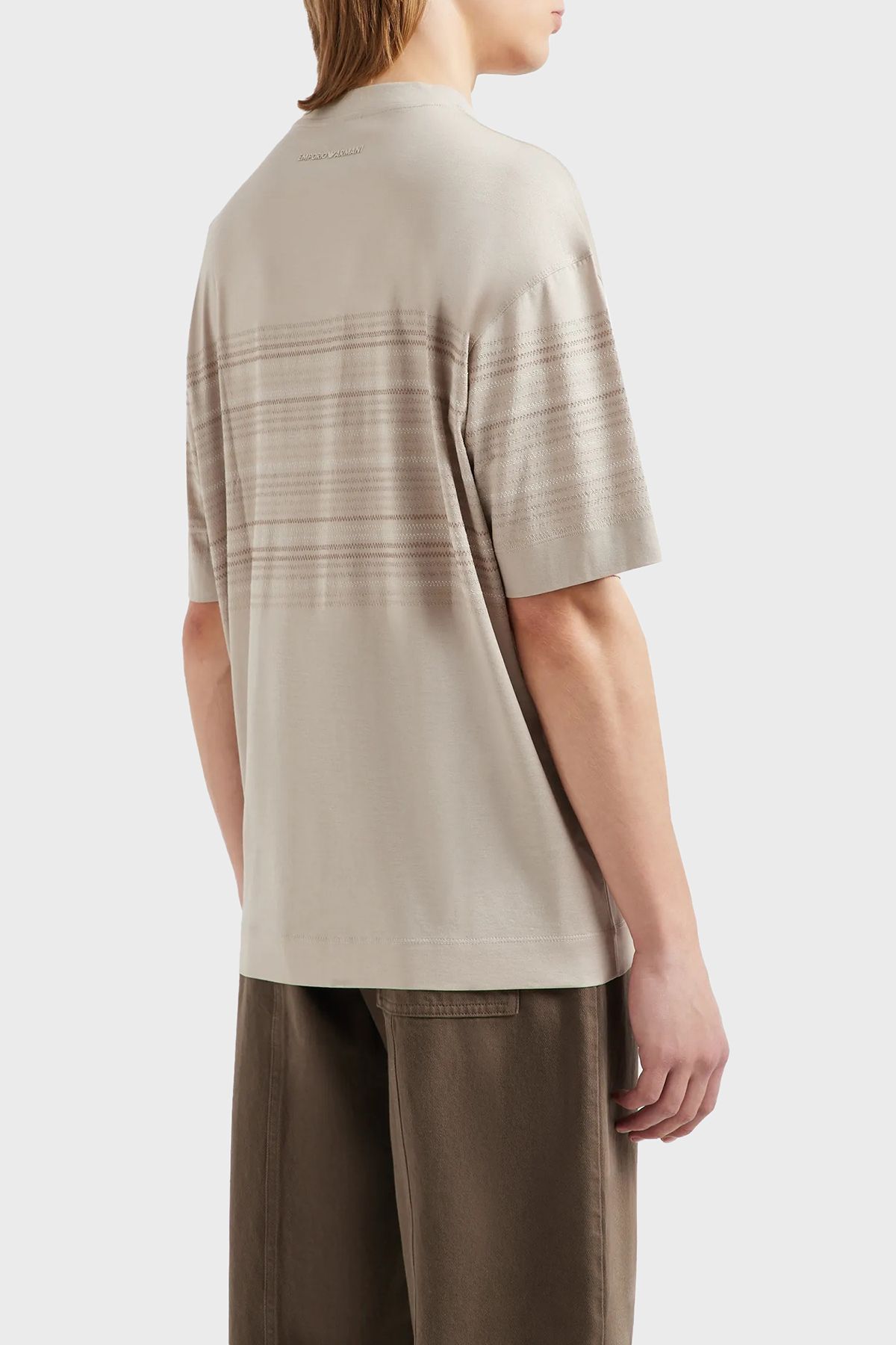 تی شرت مردانه تی شرت کتان اورسایز فیت 3D1TA3 1JUVZ 06G2 Emporio Armani