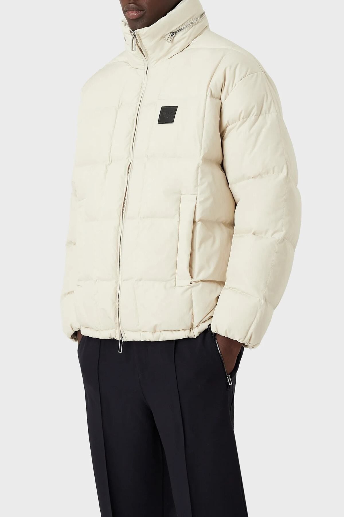 کت مردانه کلاهدار معمولی فیت ضد آب و ضد باد کت مردانه 6l1bs4 1nnlz 0101 Emporio Armani
