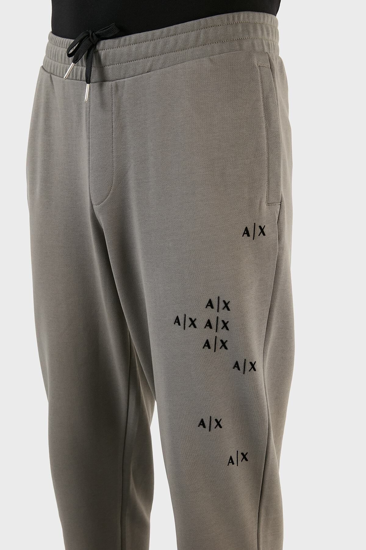 شلوار خاکستری مردانه کمر الاستیک پنبه ای مناسب و 6lzpas Armani Exchange