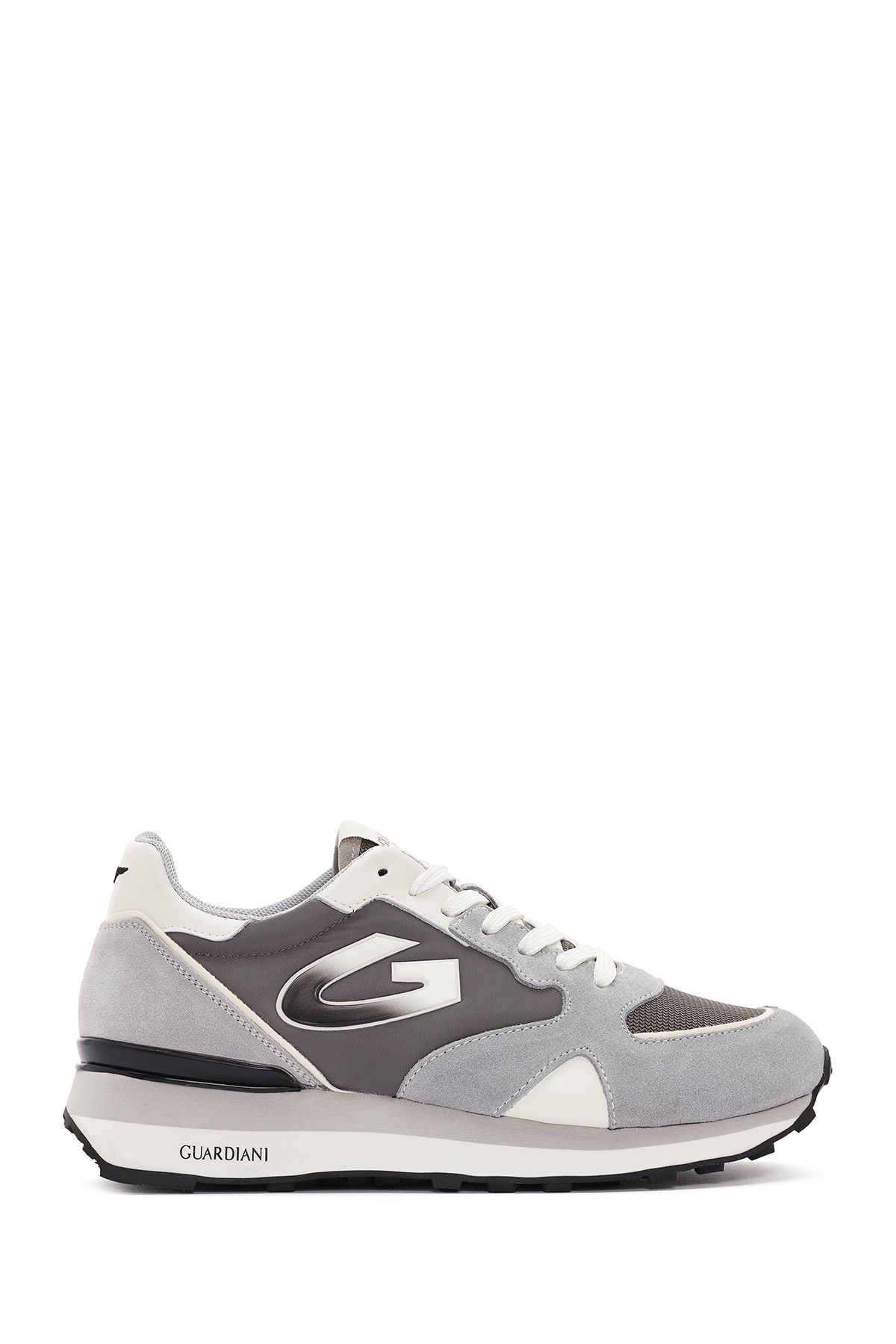 ALBERTO GUARDIANI Gray Leather Sneaker Thick Sole and Laces Men s G03m 100032 Trendyol