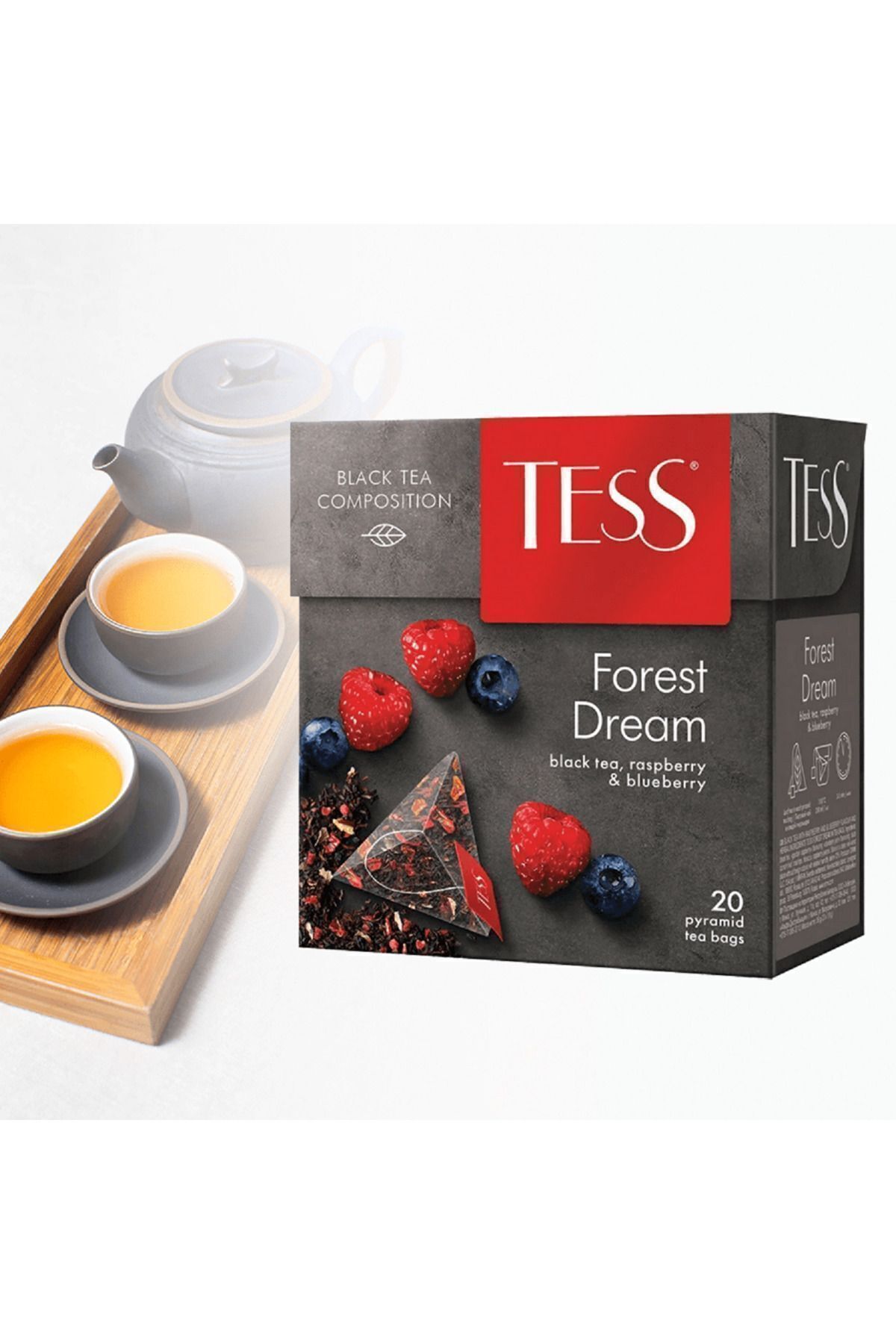 Tess-Black Tea Bag with Forest Fruits - Raspberry and Blueberry 4