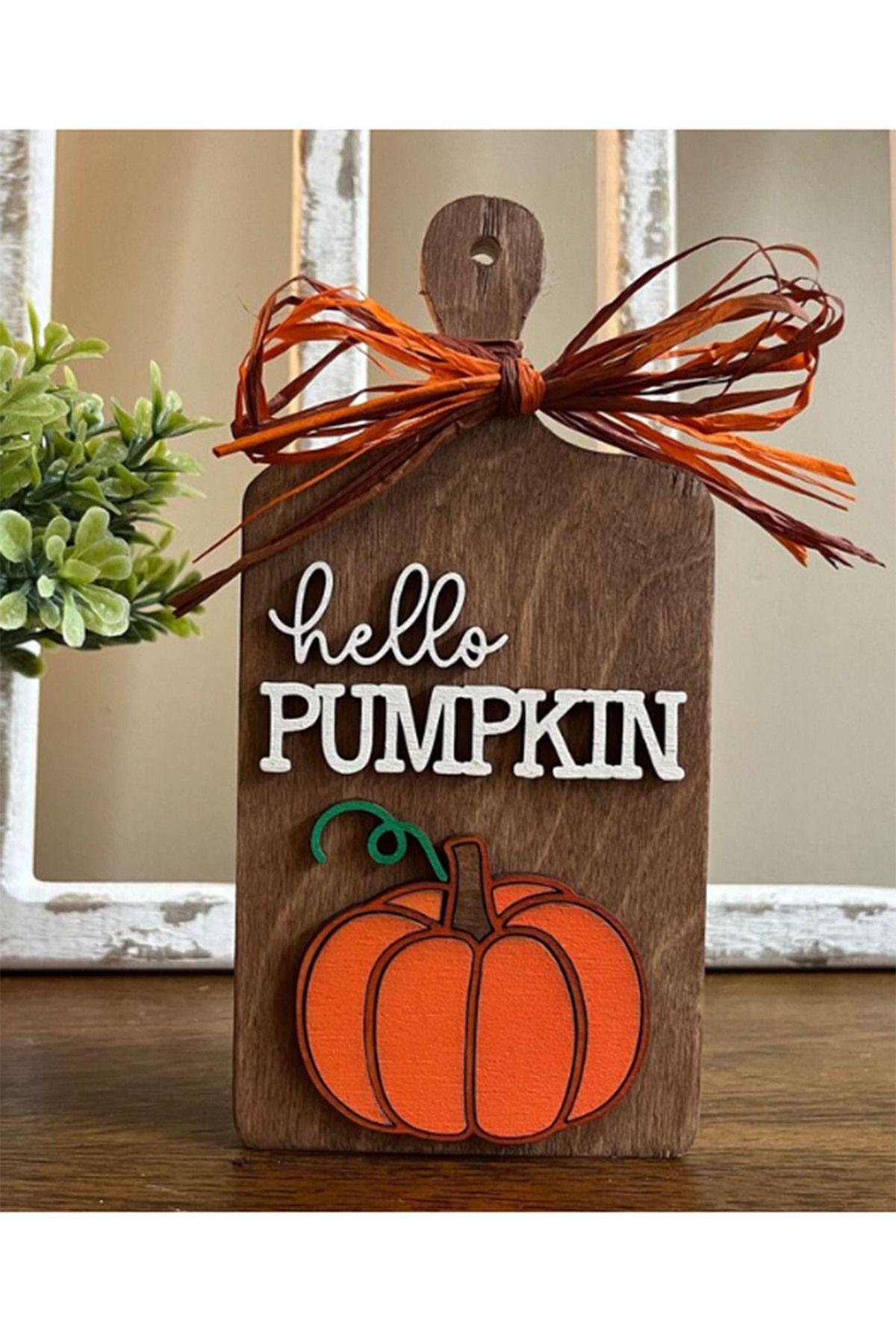 Hello Pumpkin Iskandinav Ahşap Dekorasyon Seti, Mutfak, Kahve Köşesi, Duvar, Raf, Askı Süsü