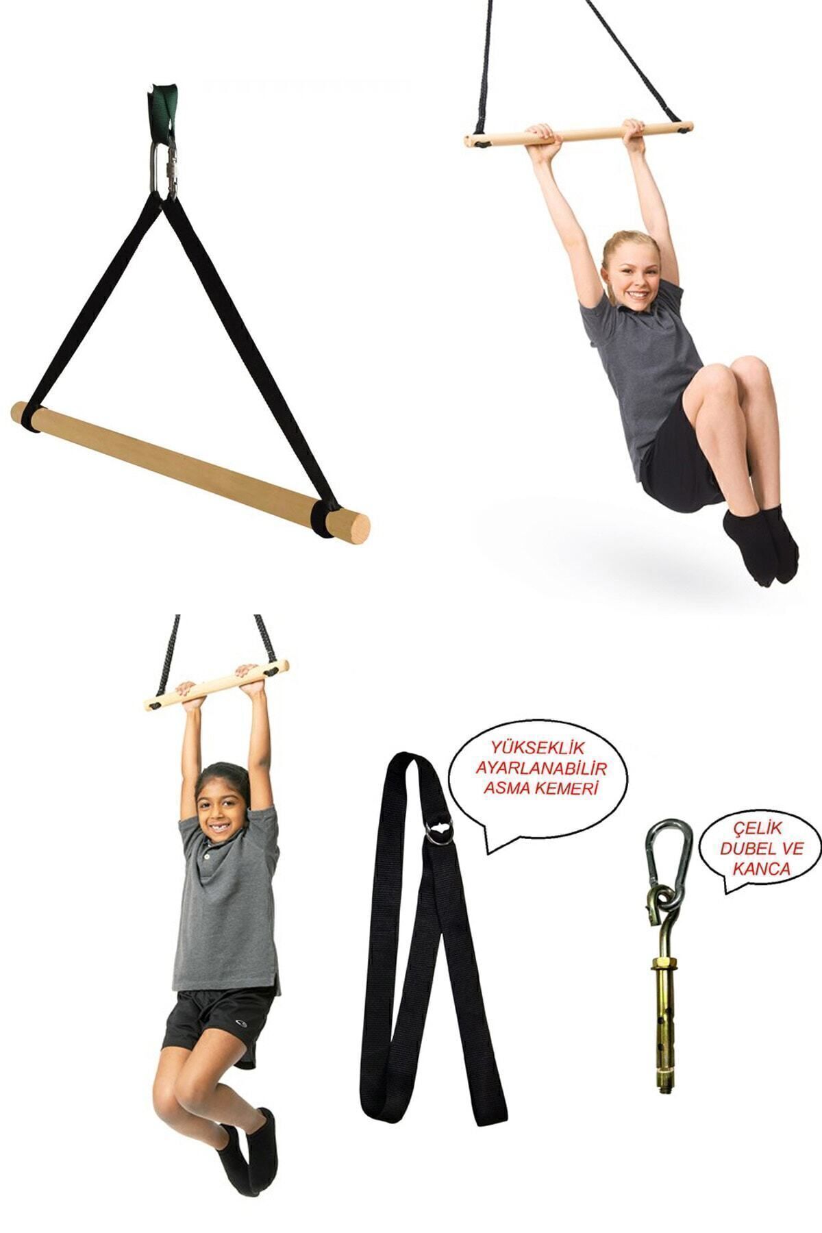 Bundeba Duyusal Ahşap Trapez Salıncak Bar Montessori Eğitici Çocuk Aktivite Jimnastik Gelişim Salıncağı fotoğrafı 2 (önizleme)