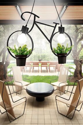 Bundera Bisiklet Çiçeklik Sarkıt Metal Avize Yeni Trend Dekoratif Saksılık Iş...