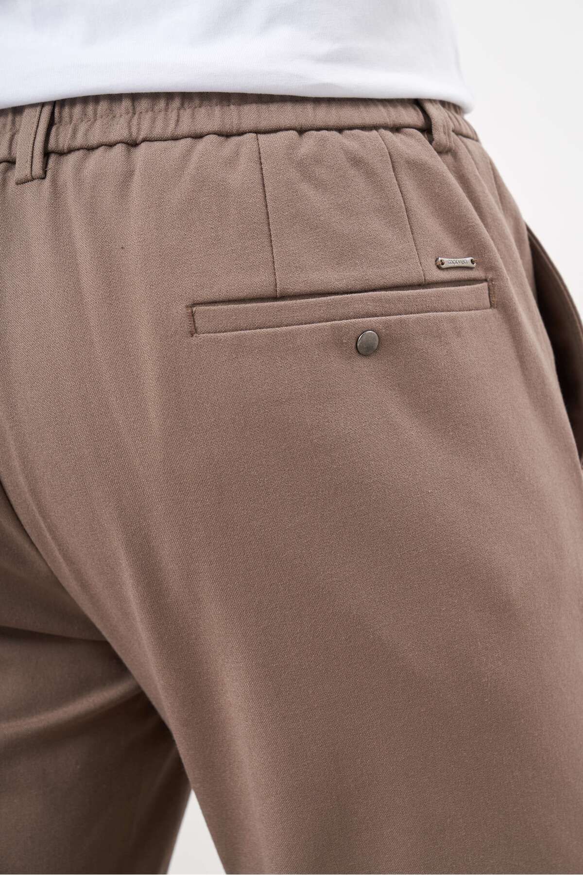 Morven-Men's COFFEE Polyviscose Trend Drawstring Jogger Slim Fit Sports Pants 5
