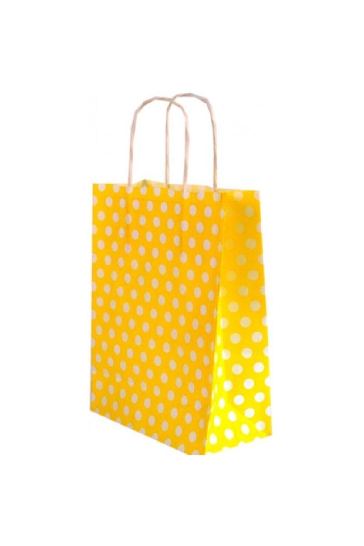 WorkAsist Geanta Din Carton Cu Buline Galbene 25 Bucati - One Size