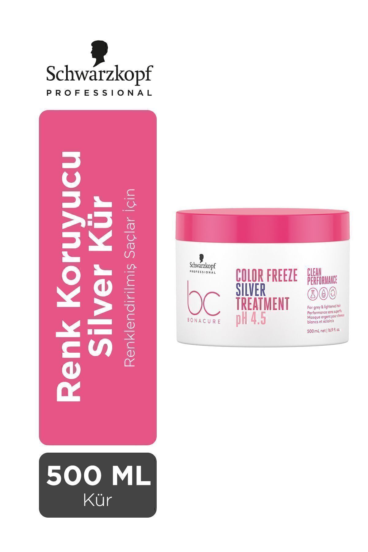 Bonacure اسپری محافظ رنگ نقره BC Clean حجم ۵۰۰ میلی لیتر — ۴۰۴۵۷۸۷۷۲۵۸۷۲