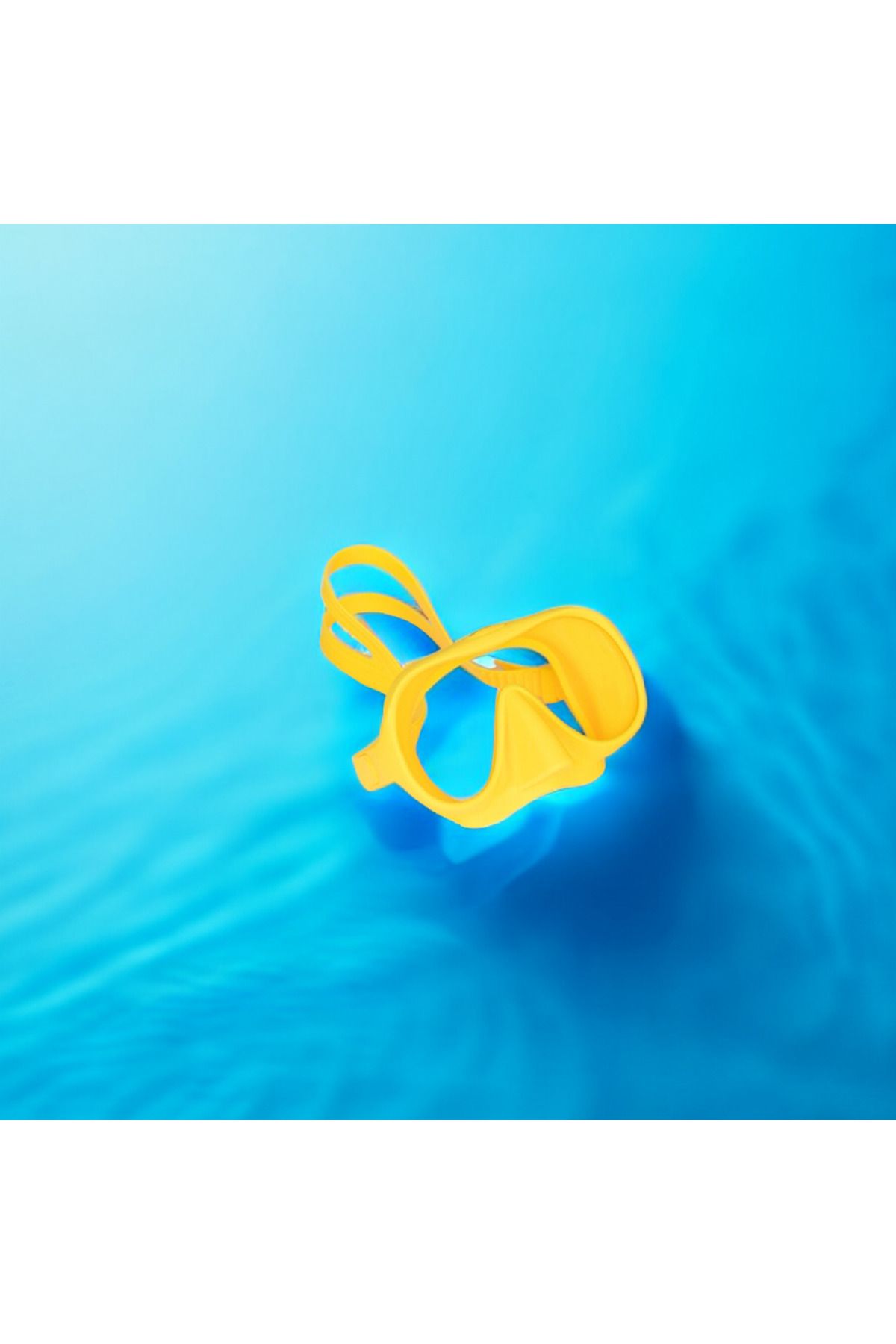 SHUFA 2025 Yeni Model %100 Buhar Önleyici Tam Silikon Dalış Maskesi Sarı