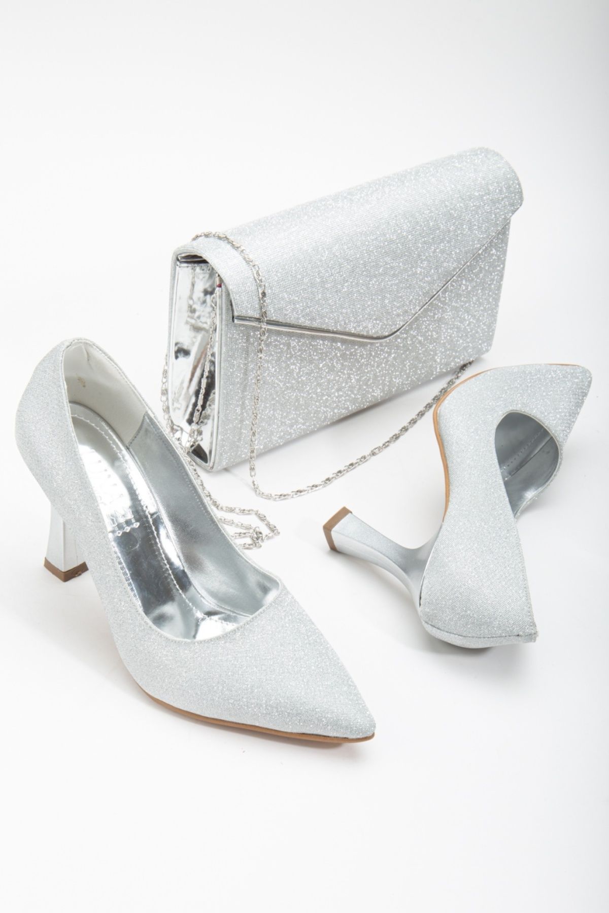 Akçetin Moda Set De Genți Și Stiletto Pentru Femei Din Material Special - 38